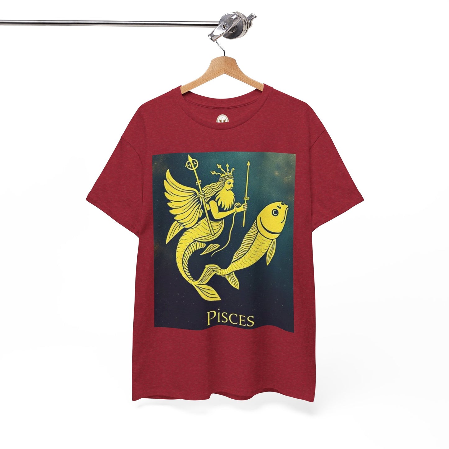 Unisex Heavy Cotton T-Shirt, Pisces Queen, Zodiac Design