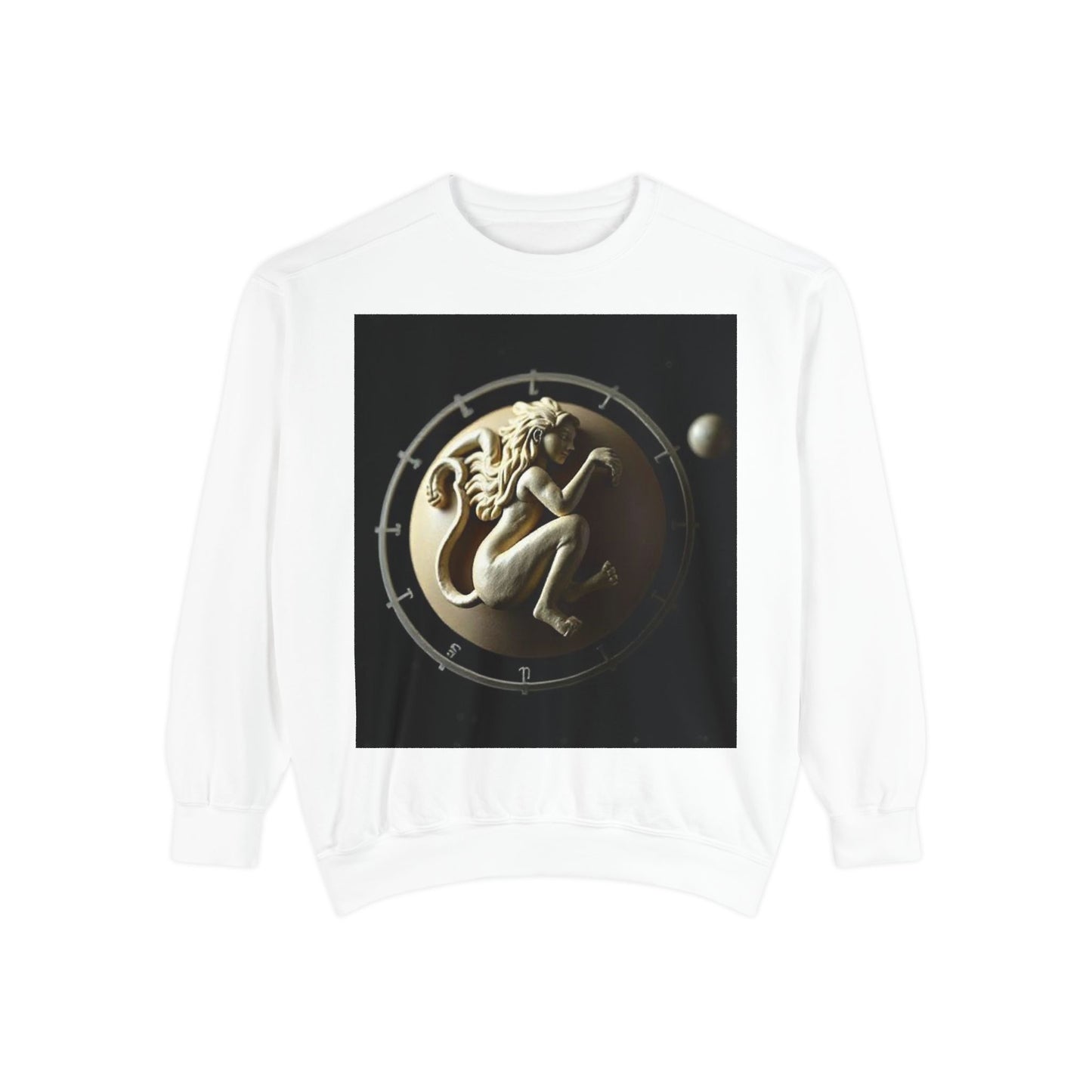 Garment-Dyed Sweatshirt, Unisex, Space Symbol Design, Virgo