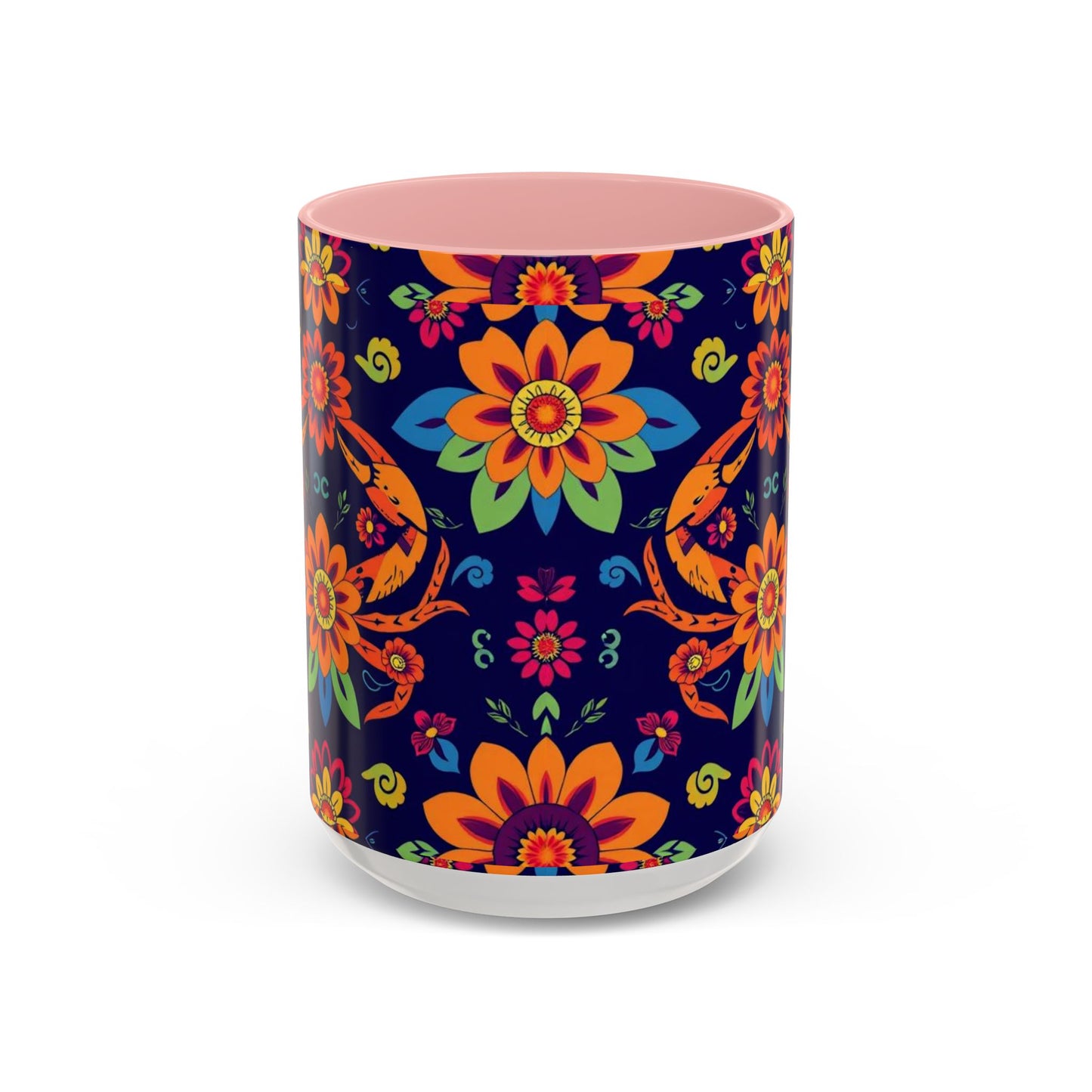 Accent Coffee Mug, Cancer, Zodiac, Flower Pattern, (11, 15oz)