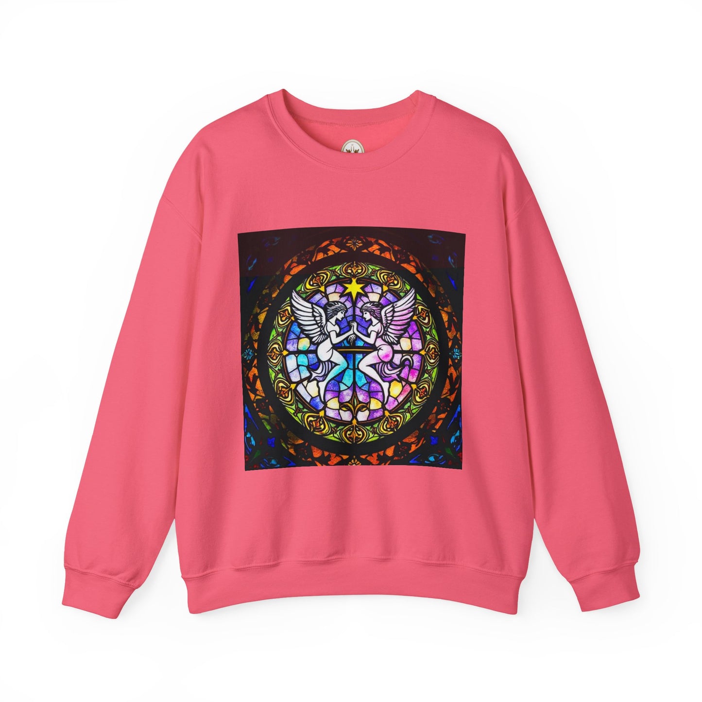 Unisex Heavy Blend™ Crewneck Sweatshirt, Glass 1, Gemini Zodiac Design
