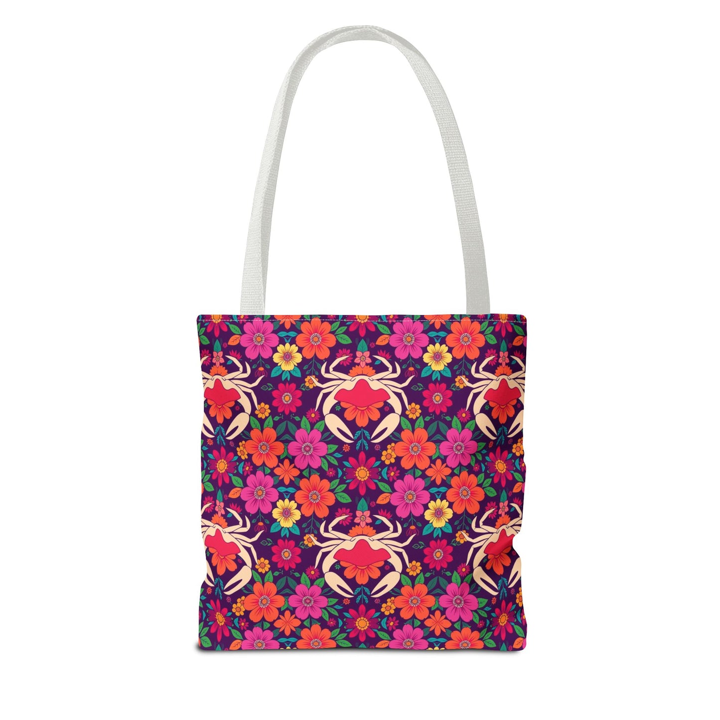 Tote Bag (AOP), Cancer, Zodiac, Flower Pattern