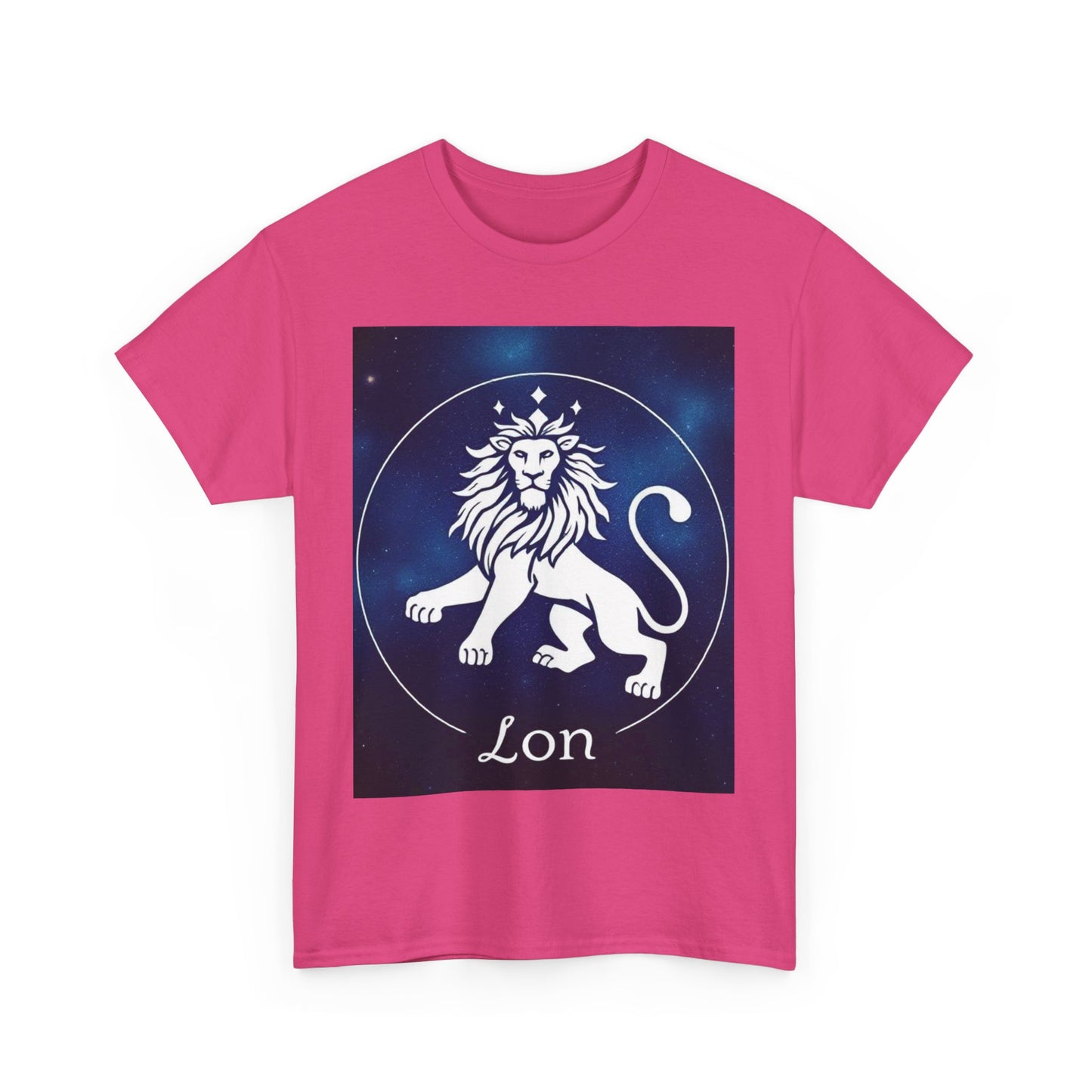 Unisex Heavy Cotton T-Shirt, Space Lion, Leo Zodiac Design