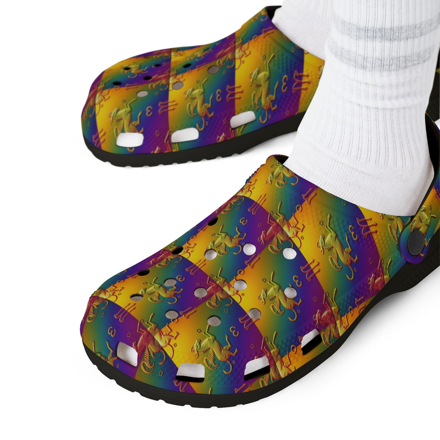 EVA Foam Rubber Shoes, (AOP), Virgo, Zodiac v4, Pattern
