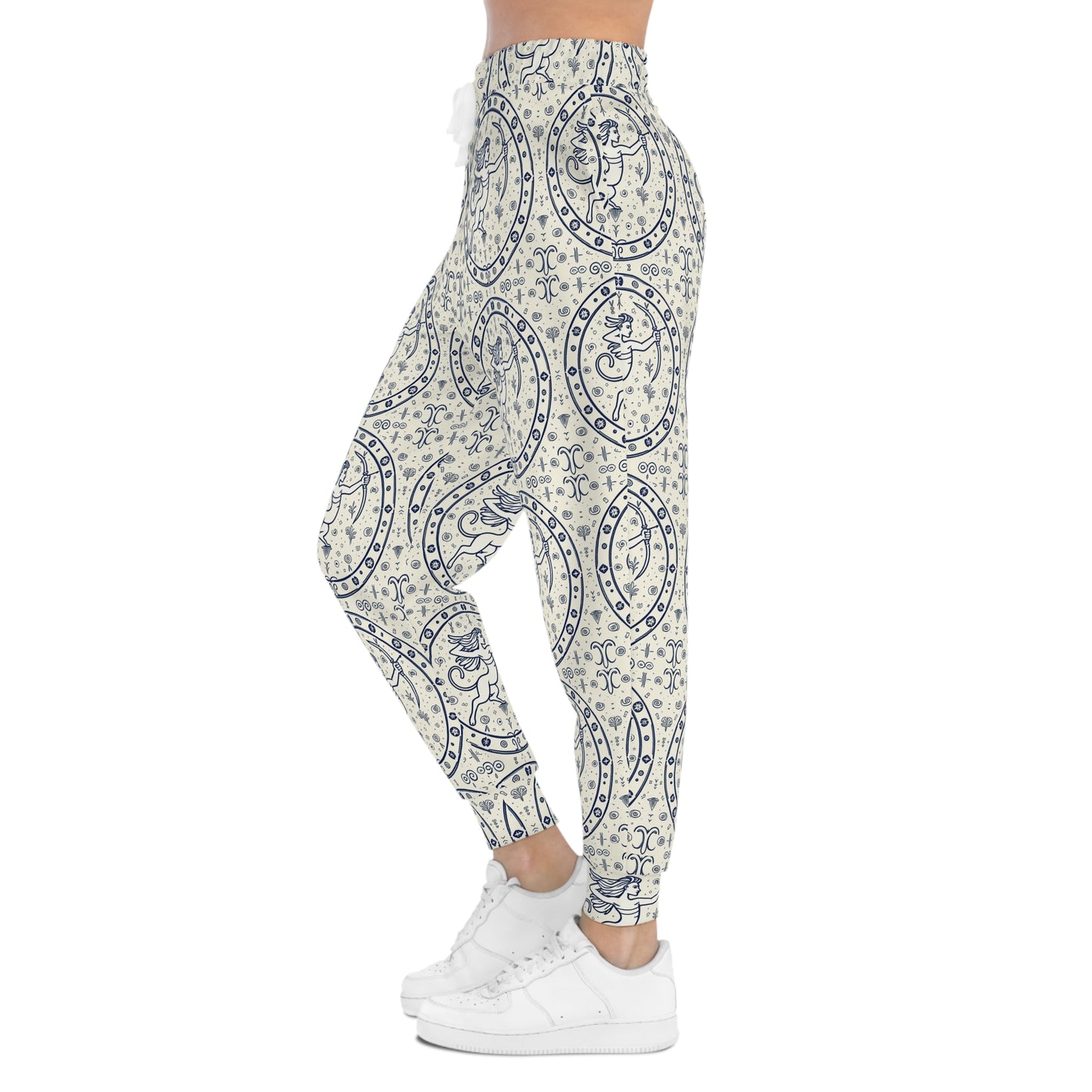 Athletic Joggers, Zodiac Design, Pattern v1, Sagittarius, AOP