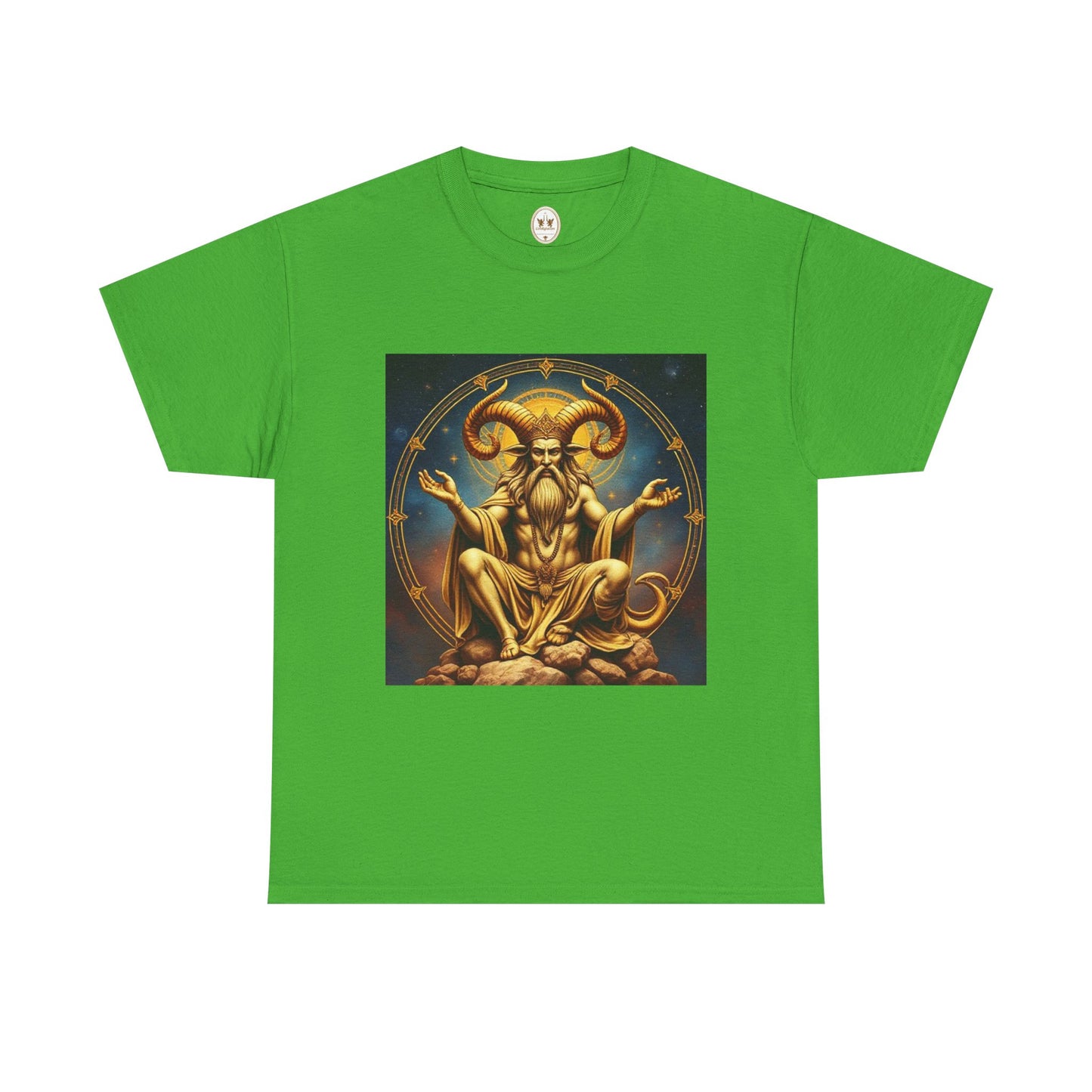 Unisex Heavy Cotton T-Shirt, On The Throne, Taurus Zodiac Design