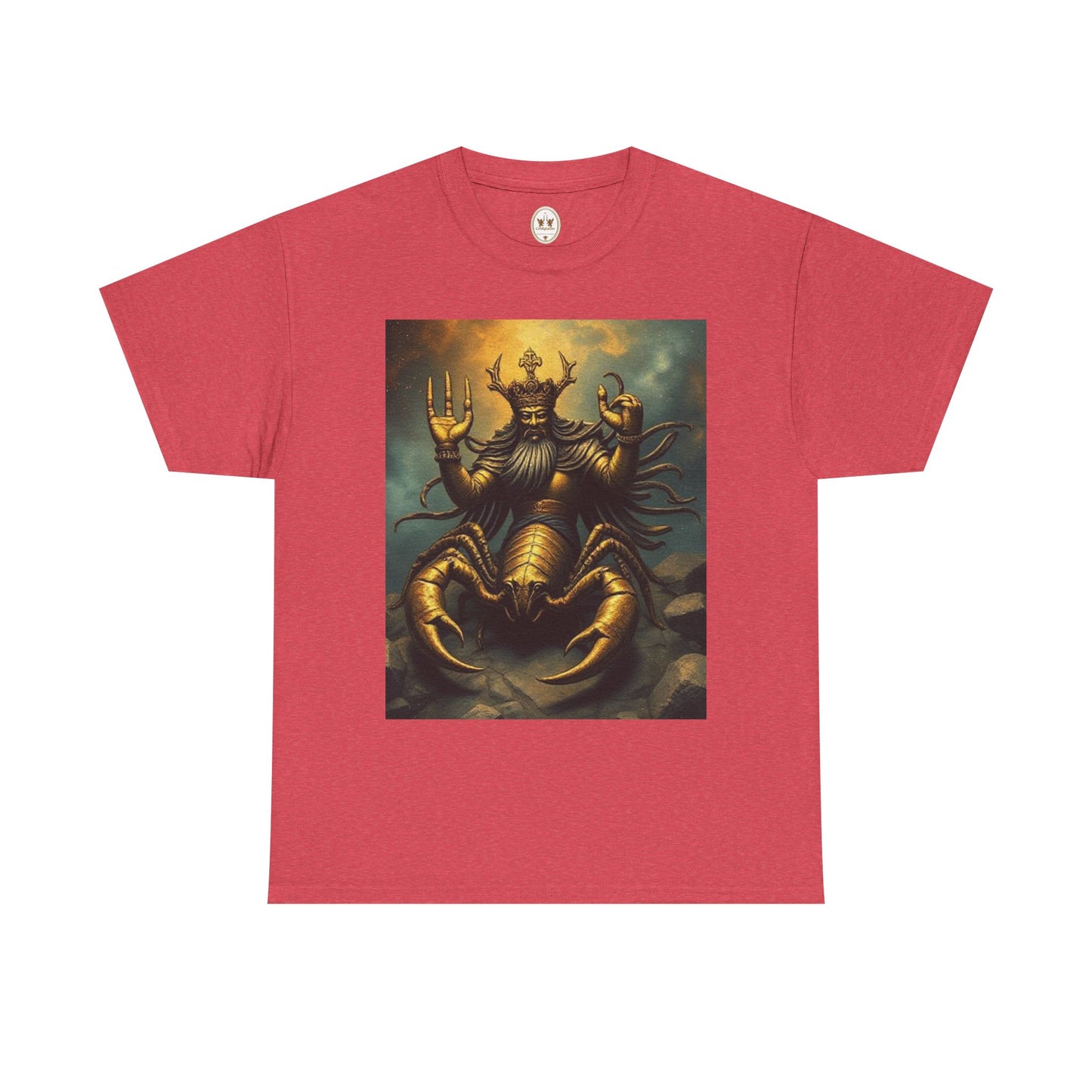 Unisex Heavy Cotton T-Shirt, Desert Scorpio King v1, Zodiac Design
