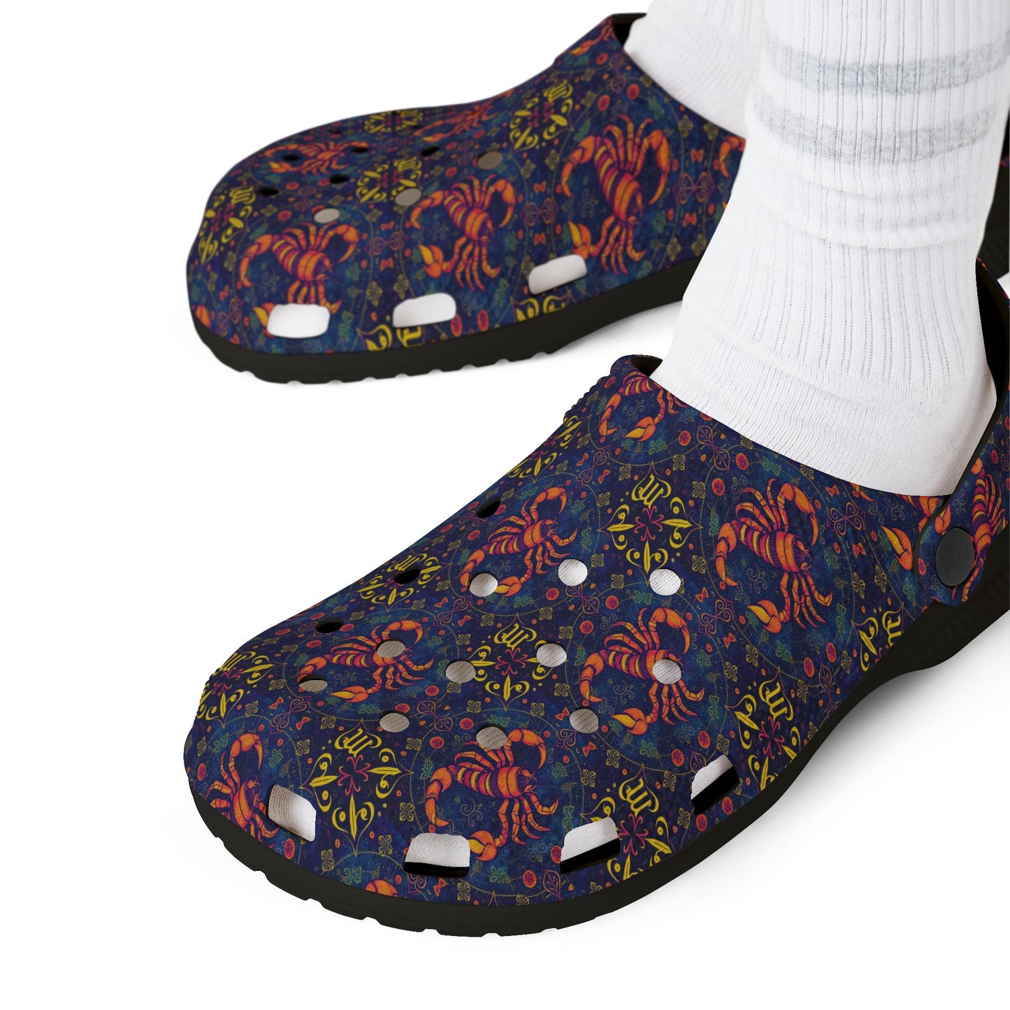 EVA Foam Rubber Shoes, (AOP), Scorpio, Zodiac v3, Pattern