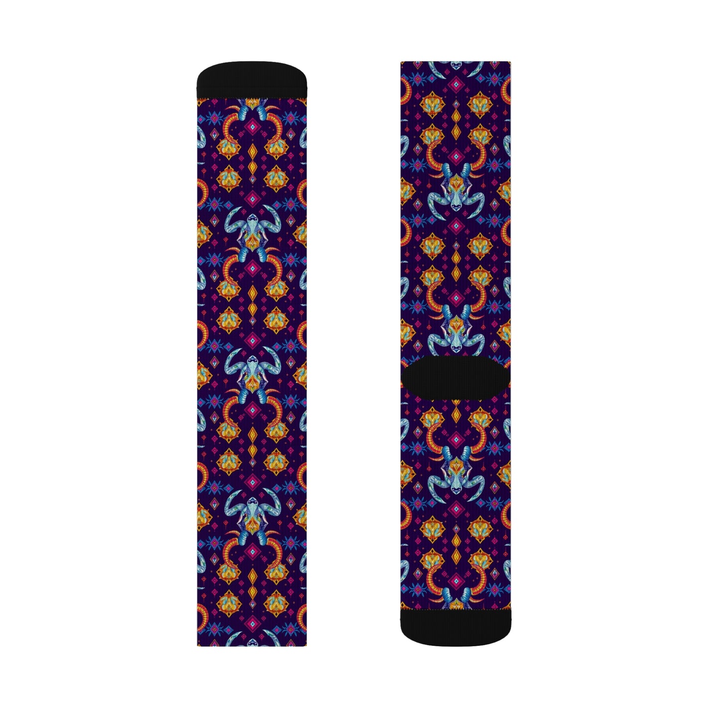 Sublimation Socks, Taurus, Zodiac, Jewel Pattern