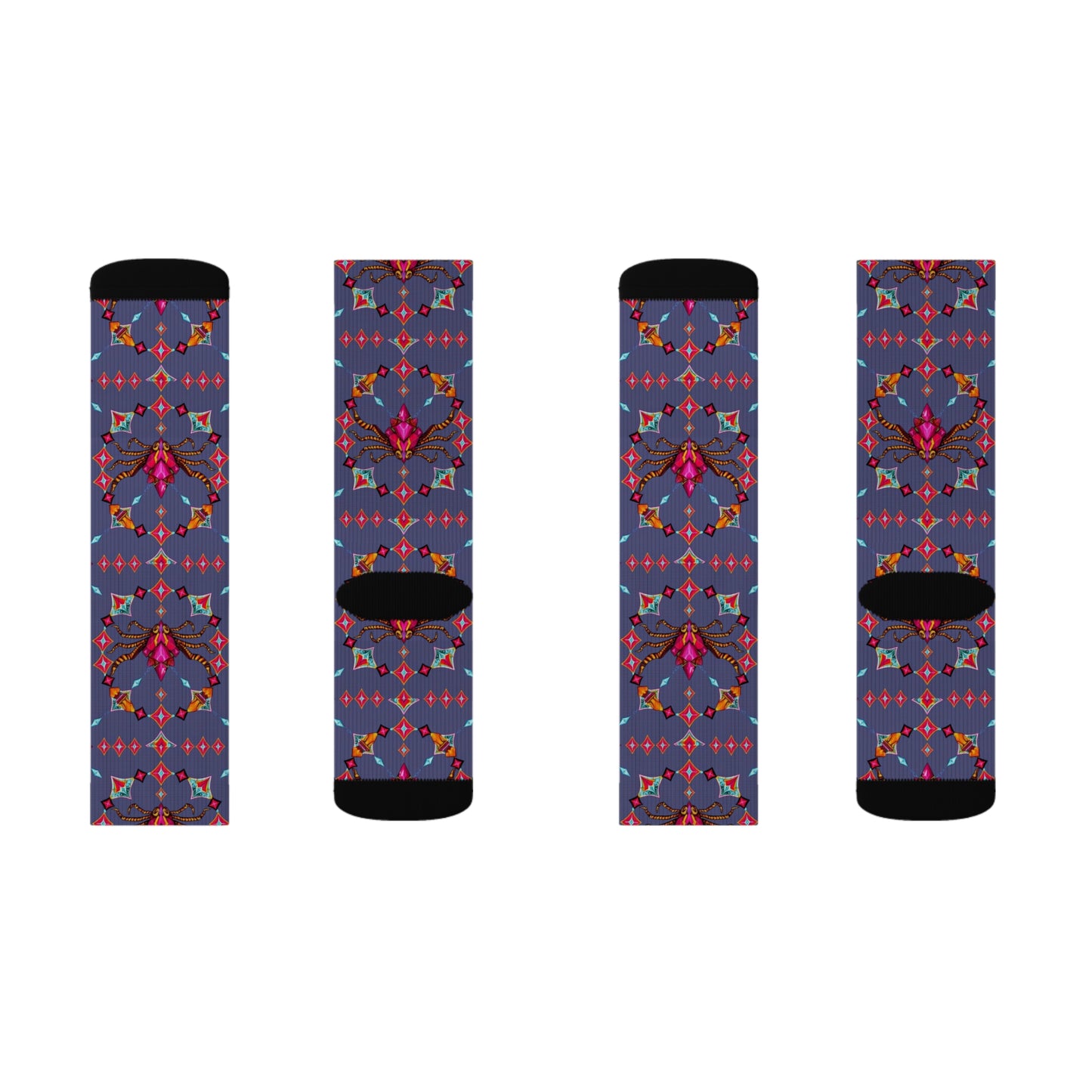 Sublimation Socks, Scorpio, Zodiac v2, Jewel Pattern
