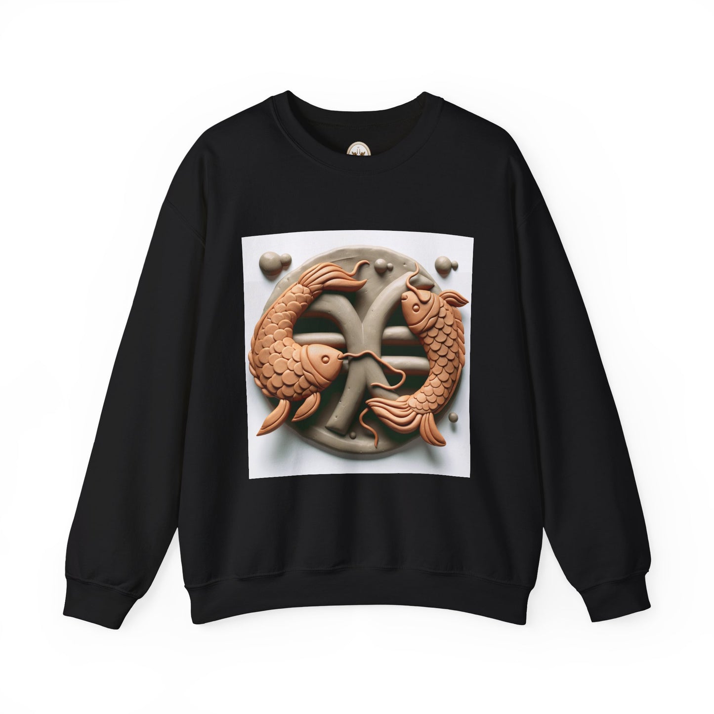 Unisex Heavy Blend™ Crewneck Sweatshirt,Two Fishes Pisces Zodiac Design