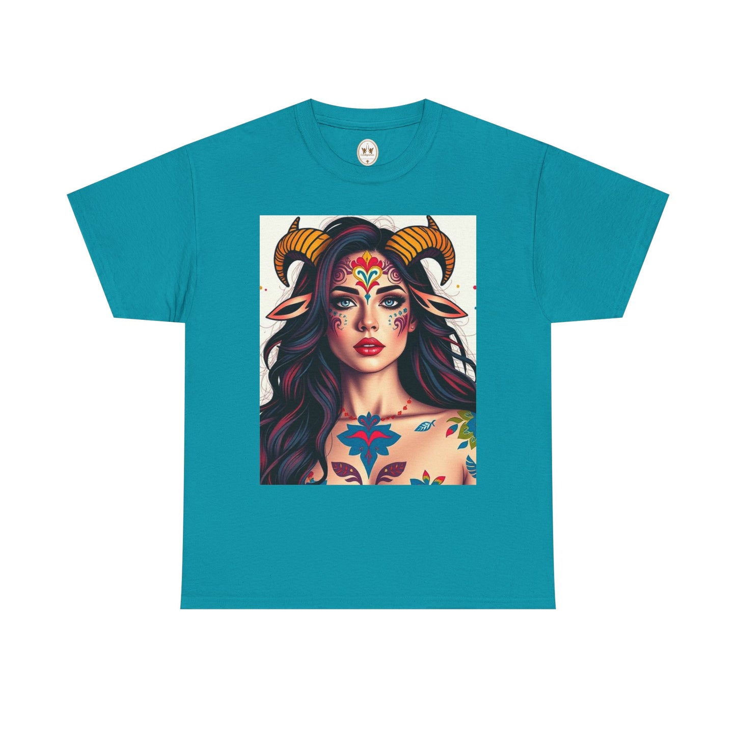 Unisex Heavy Cotton T-Shirt, Taurus, Zodiac v1, Sexy Art