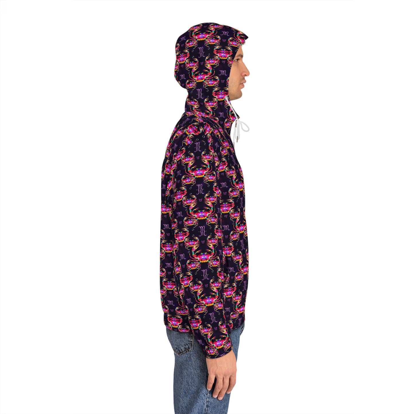 Full-Zip Hoodie (AOP), Cancer, Zodiac, Pattern