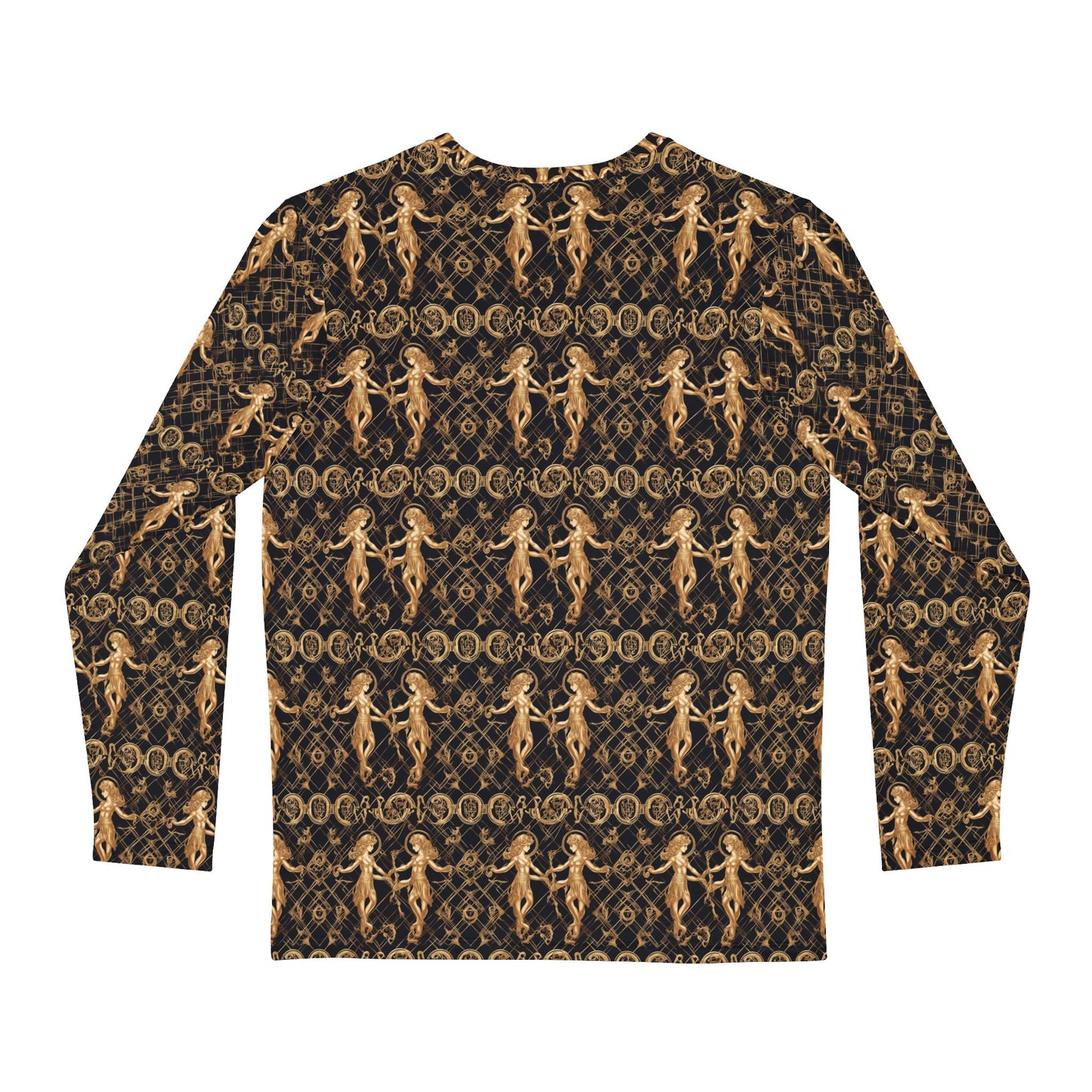 Men's Long Sleeve Shirt, (AOP), Gemini, Zodiac v2, Pattern
