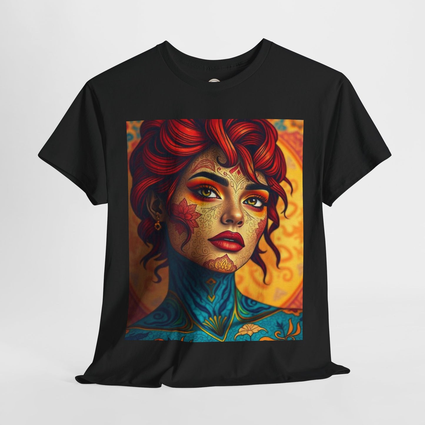 Unisex Heavy Cotton T-Shirt, Aquarius, Zodiac, Sexy Art