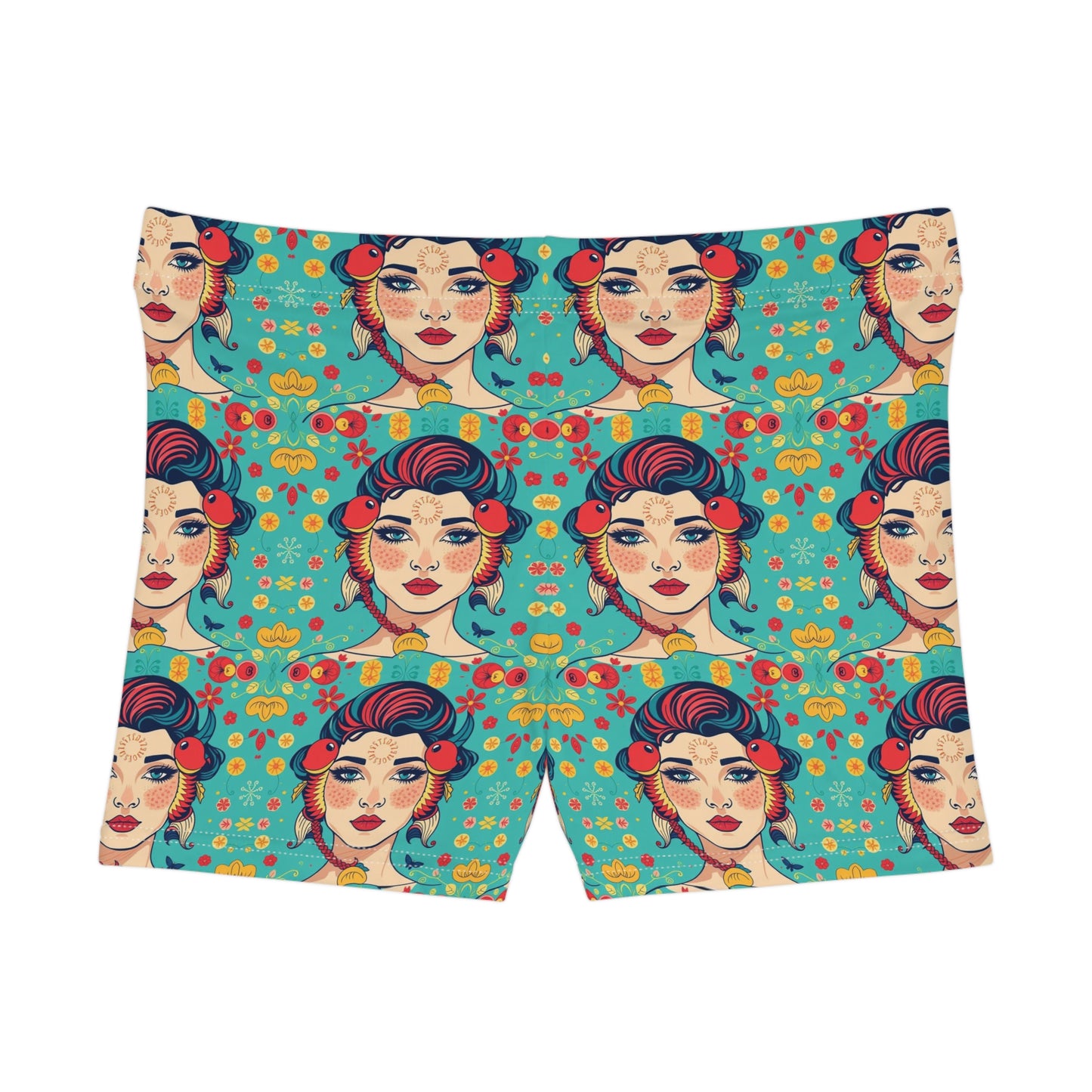Women's Shorts, (AOP), Pisces, Zodiac v3, Sexy Pattern