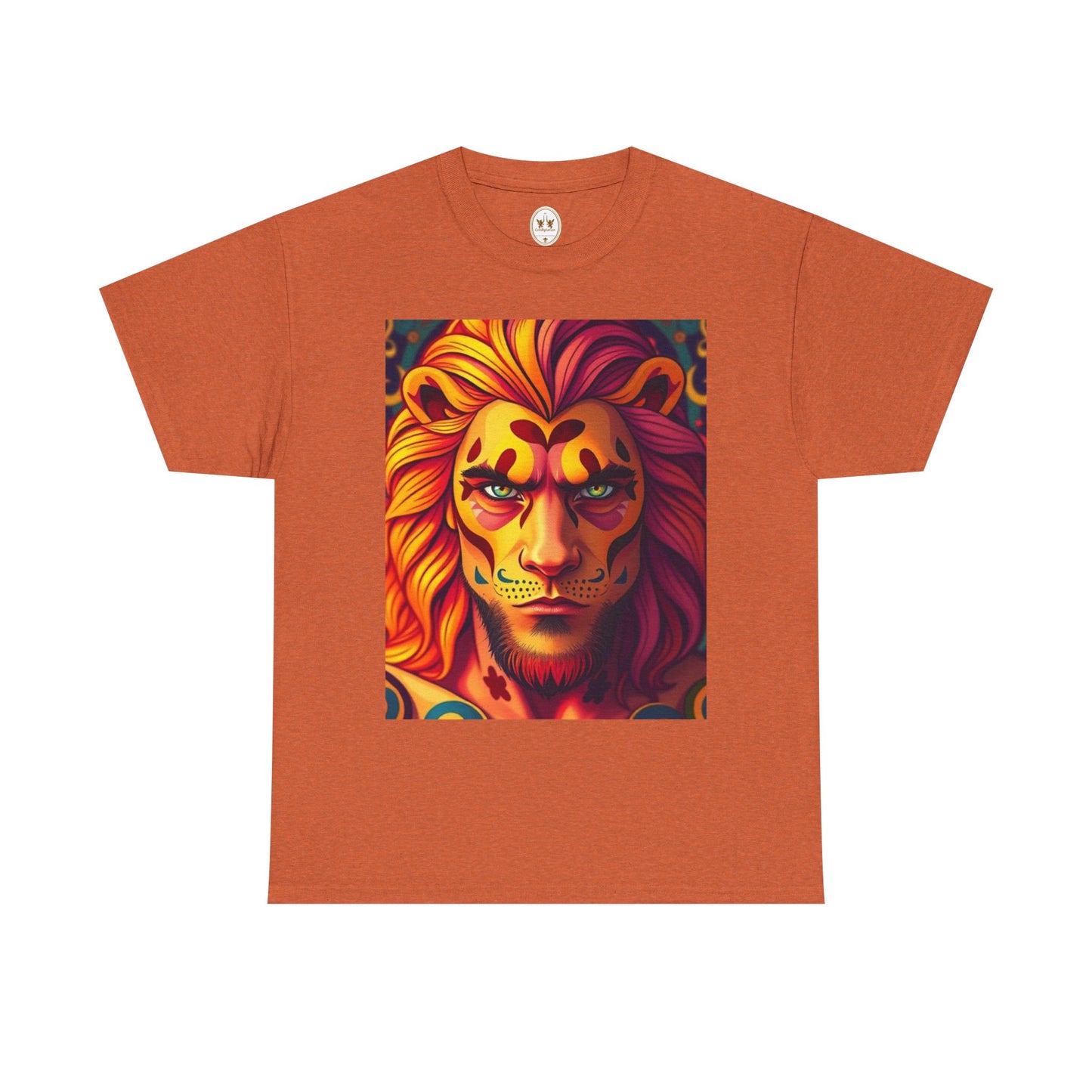 Unisex Heavy Cotton T-Shirt, Leo, Zodiac v2, Sexy Art