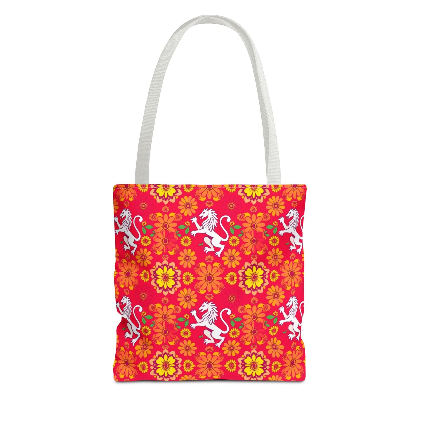 Tote Bag (AOP), Leo, Zodiac, Flower Pattern