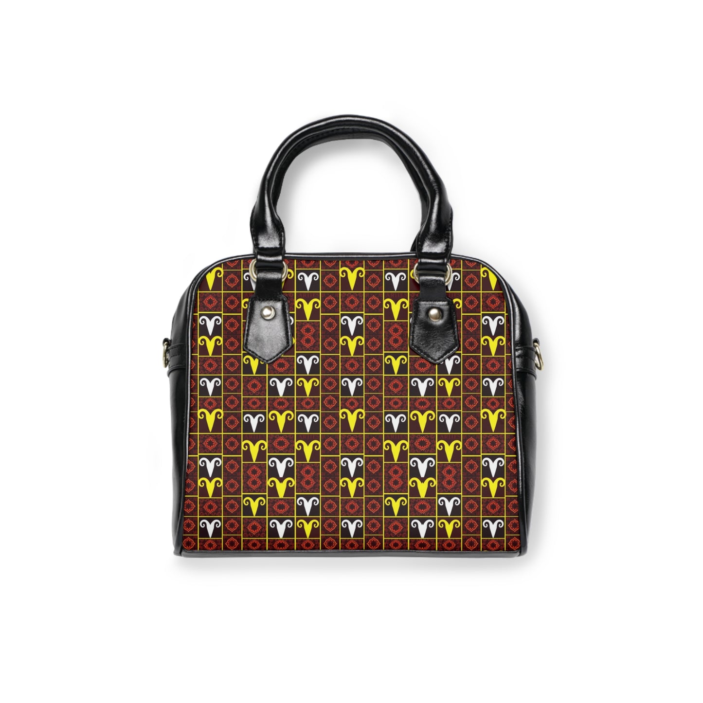 Shoulder Handbag, Aries, Zodiac v4, Shapes Pattern