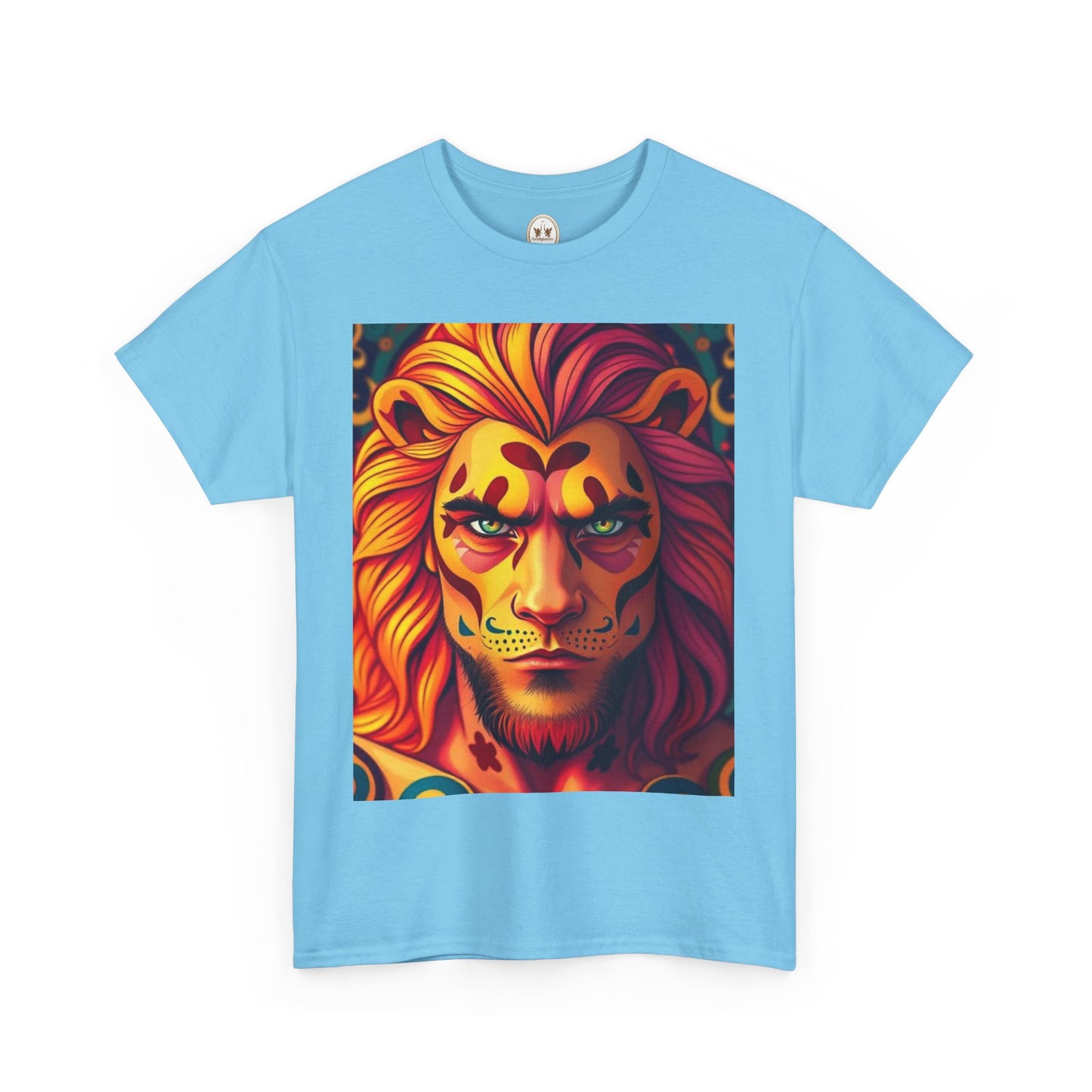 Unisex Heavy Cotton T-Shirt, Leo, Zodiac v2, Sexy Art