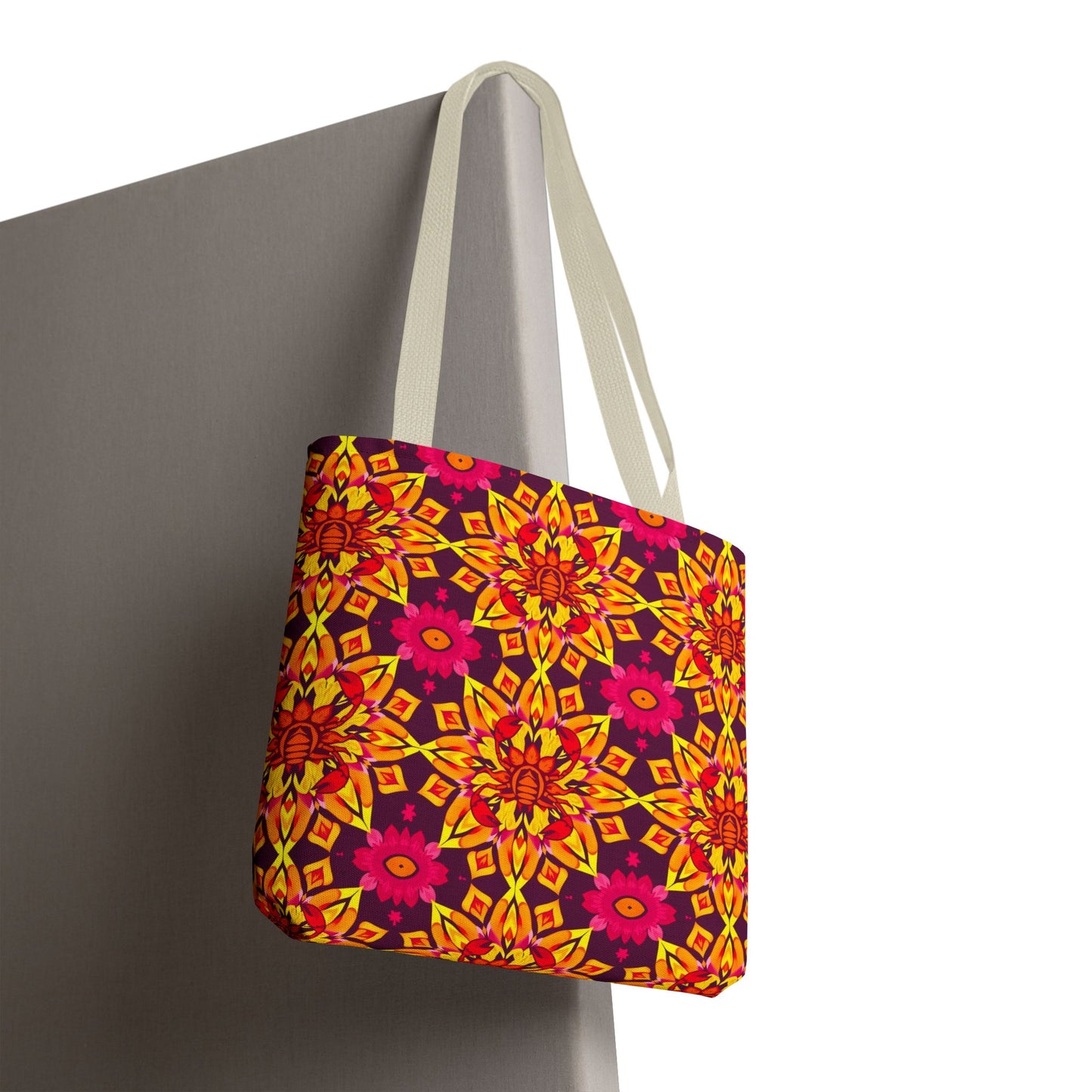Tote Bag (AOP), Scorpio, Zodiac, Flower Pattern