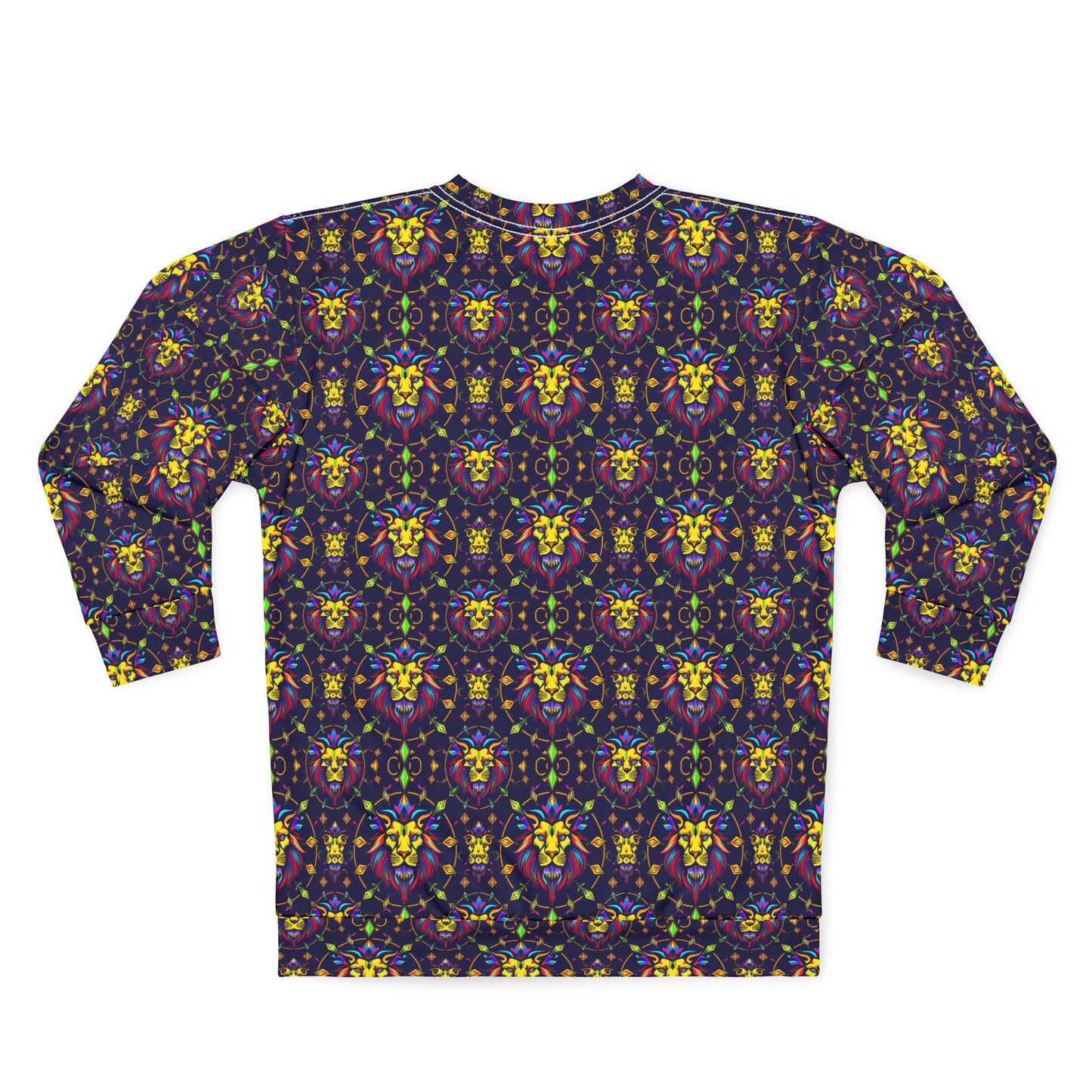 Unisex Sweatshirt (AOP), Leo, Zodiac v3, Jewel Pattern