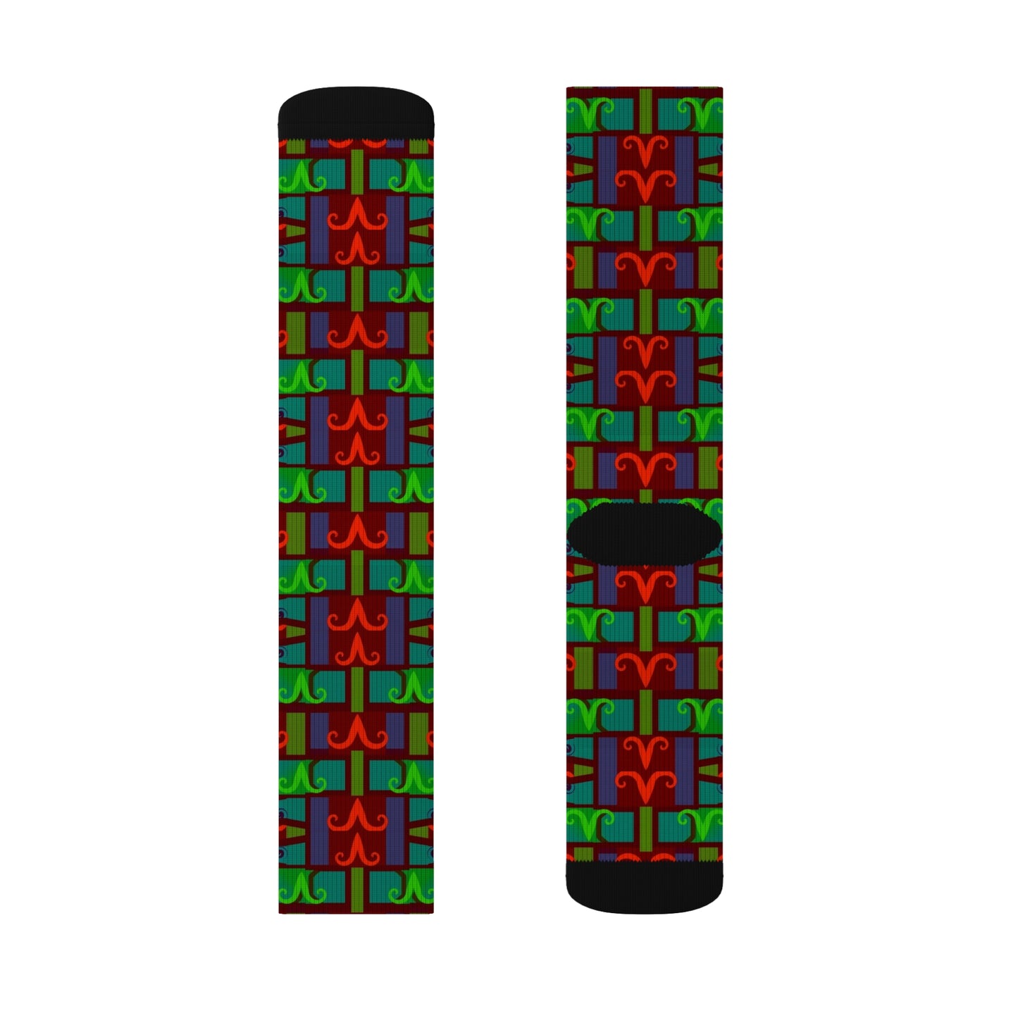 Sublimation Socks, Aries, Zodiac v1, Shapes Pattern