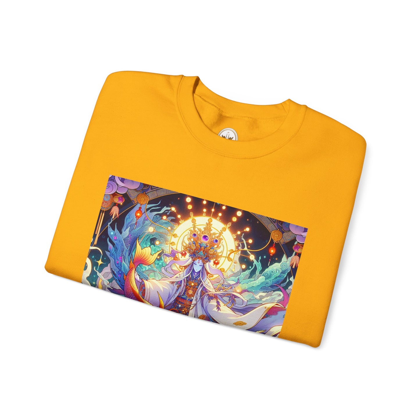Unisex Heavy Blend™ Crewneck Sweatshirt, Anime Pisces King, Zodiac Design