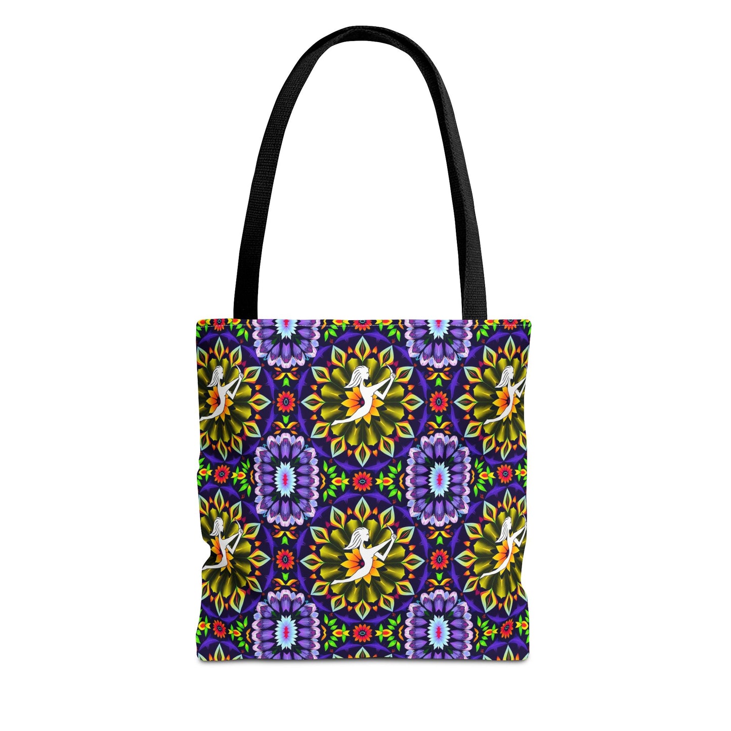 Tote Bag (AOP), Sagittarius, Zodiac v2, Flower Pattern