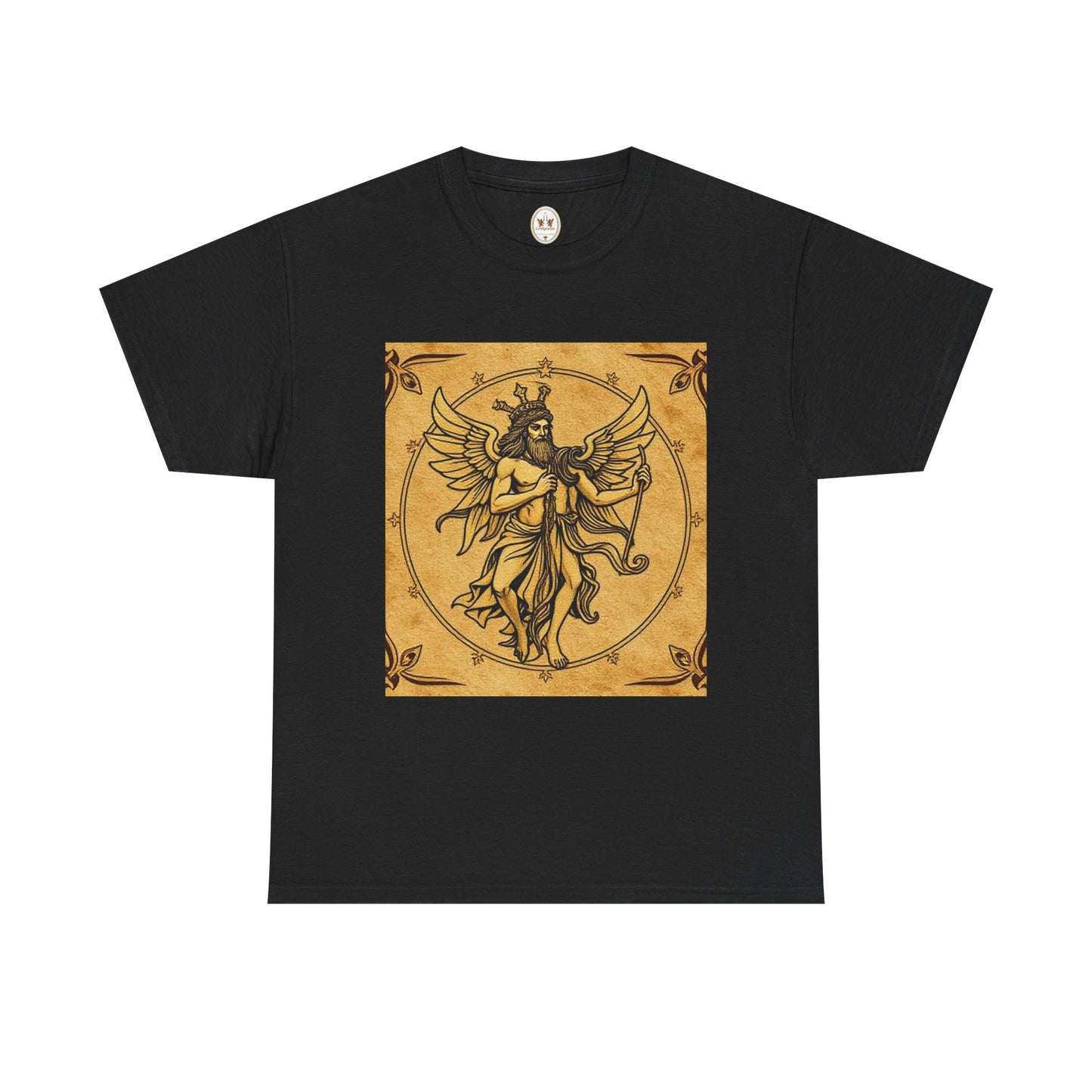 Unisex Heavy Cotton T-Shirt, Pencil Art v1, Gemini Zodiac Design