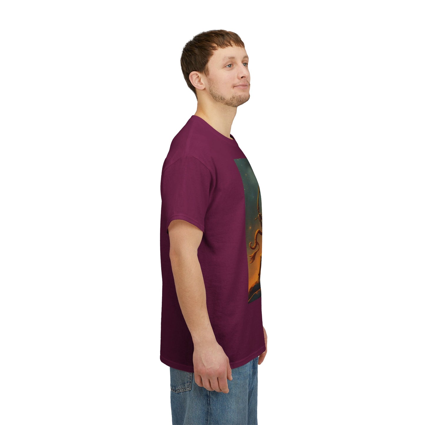Unisex Heavy Cotton T-Shirt, Arrow Centaur, Sagittarius Zodiac Design