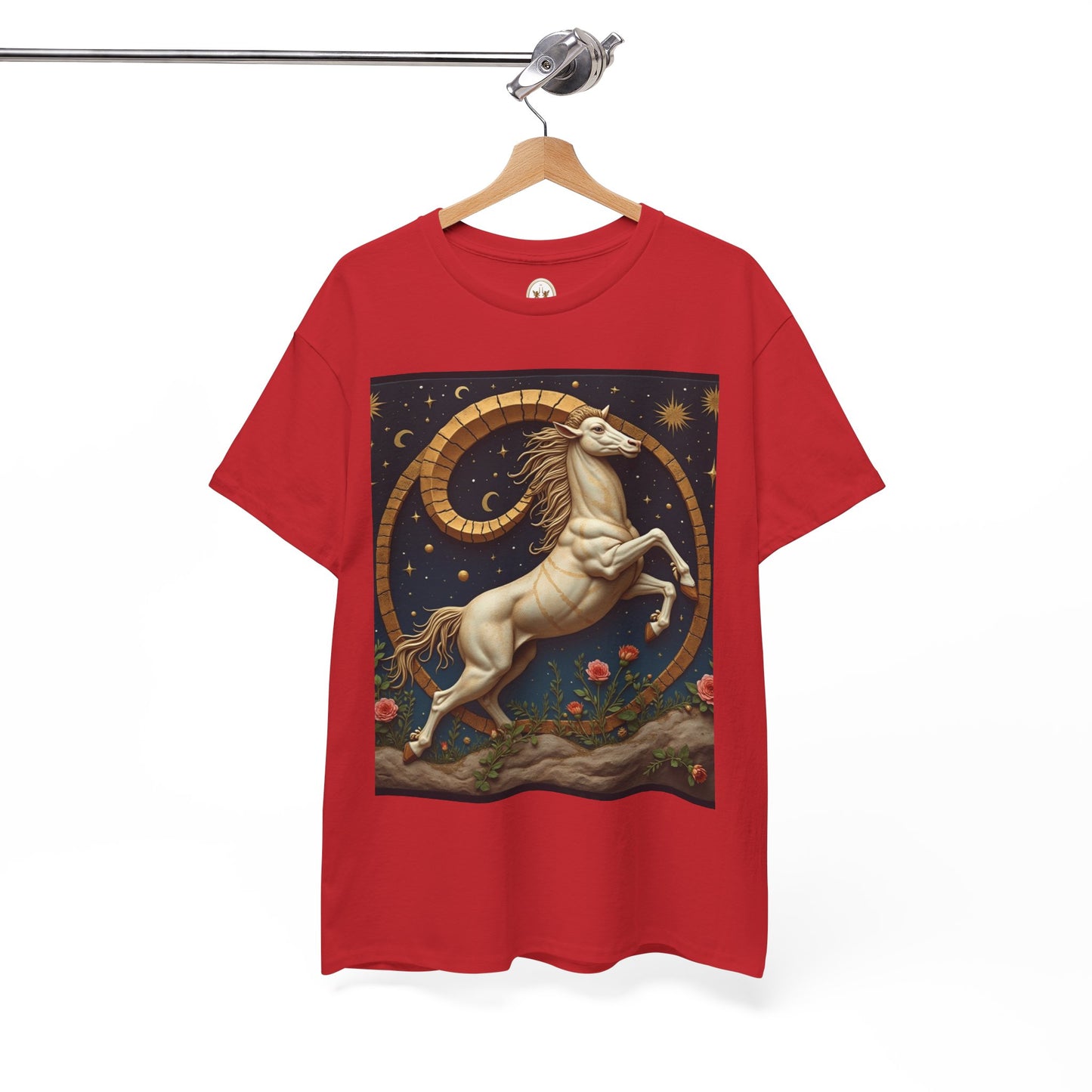 Unisex Heavy Cotton T-Shirt, Aries Animal. Zodiac Design