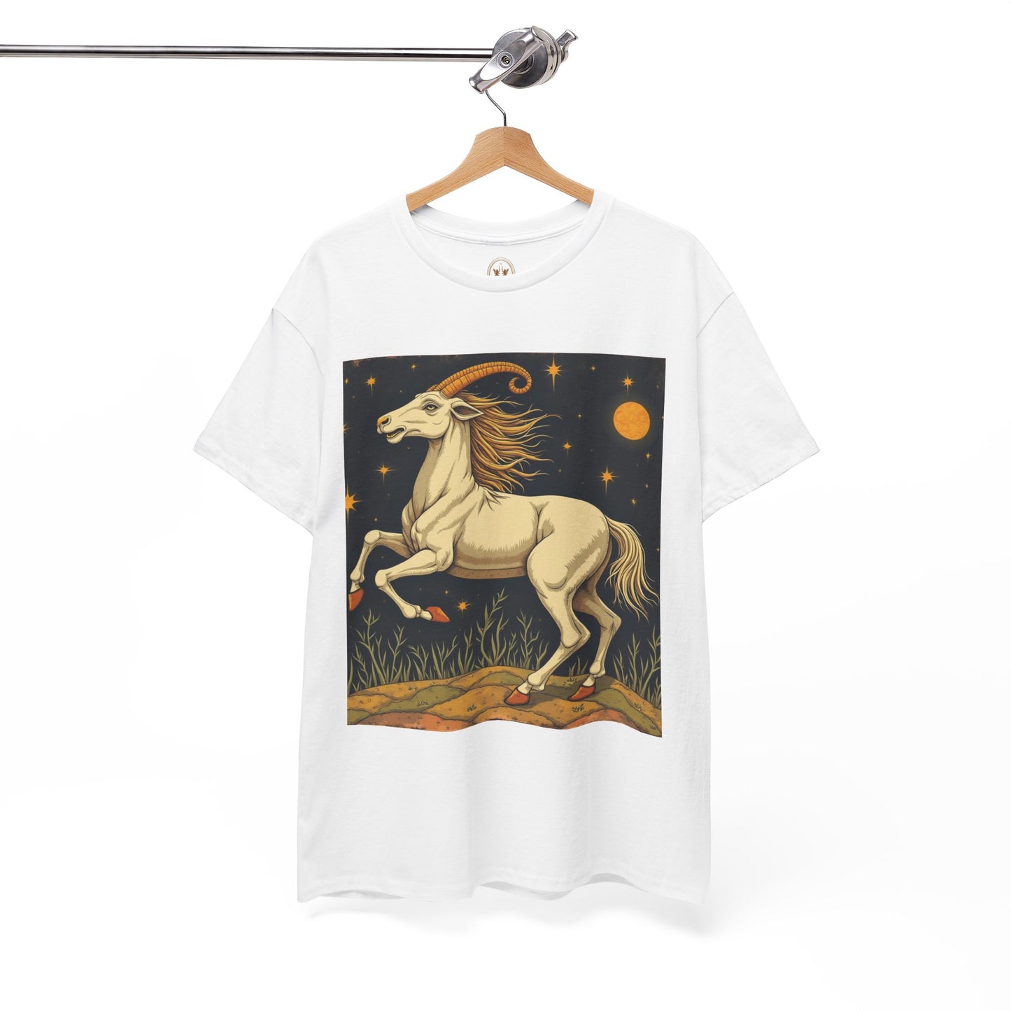 Unisex Heavy Cotton T-Shirt, Aries Animal, Zodiac Design
