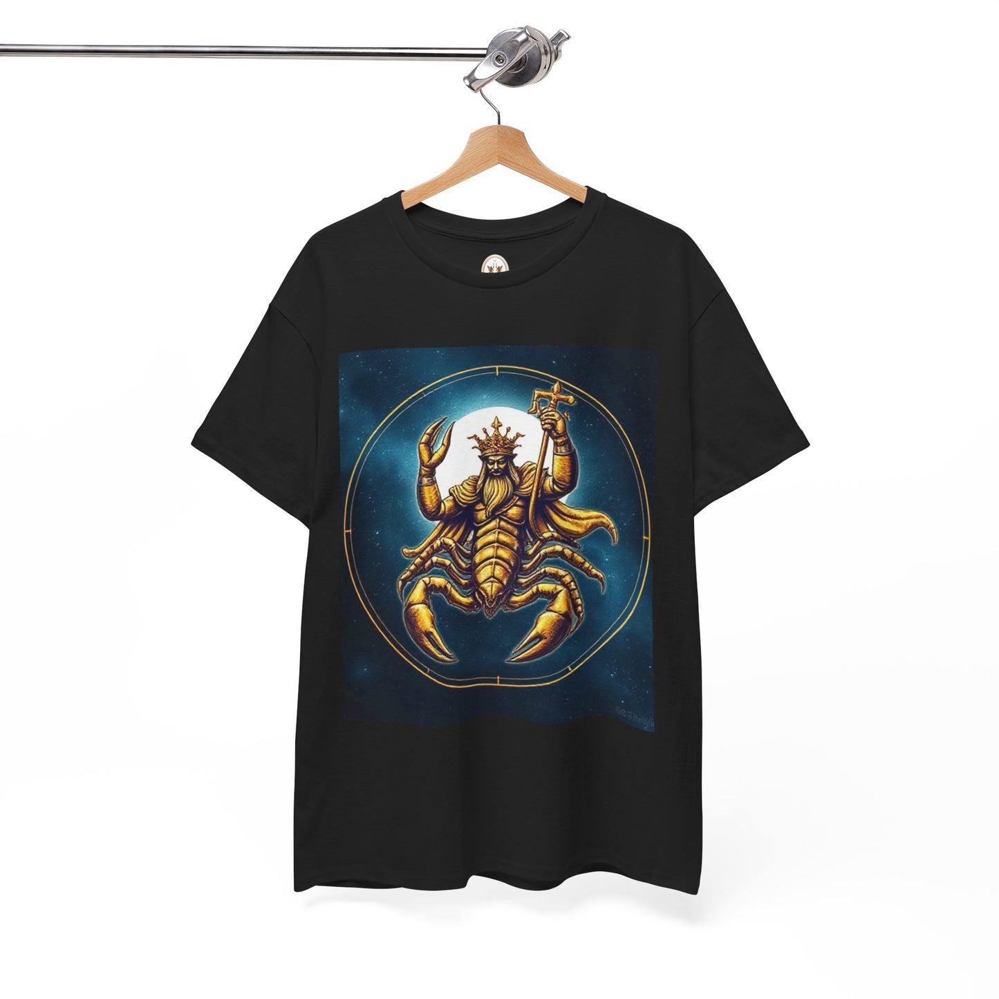 Unisex Heavy Cotton T-Shirt, Moon v1, Scorpio Zodiac Design