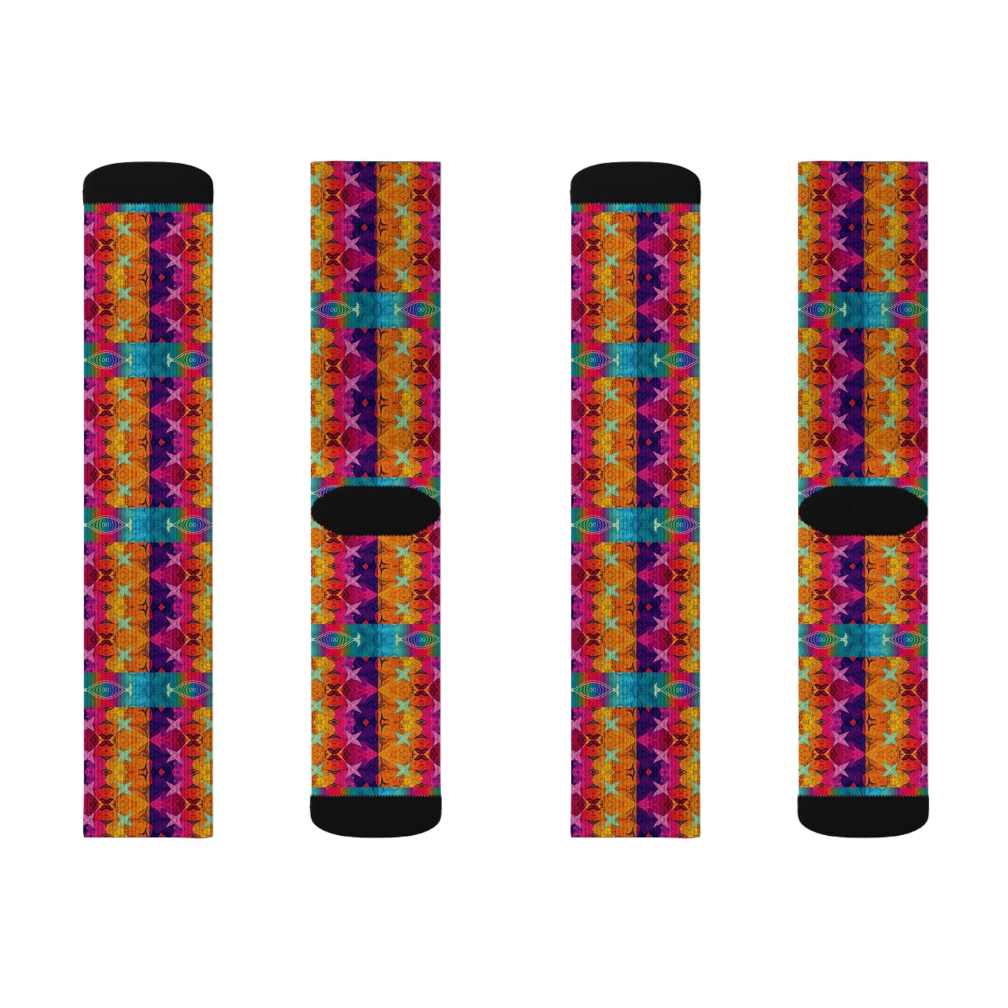 Sublimation Socks, Pisces, Zodiac, Shapes Pattern