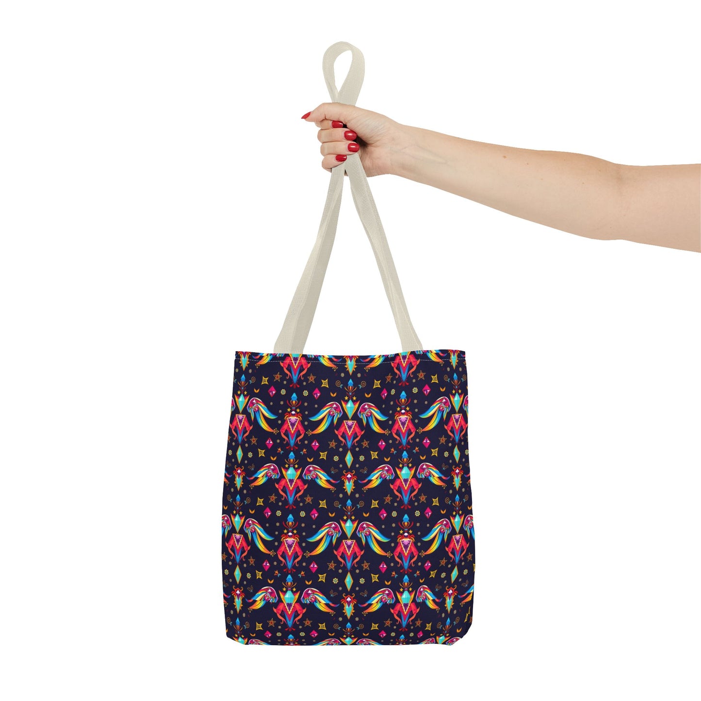 Tote Bag (AOP), Virgo, Zodiac v1, Jewel Pattern