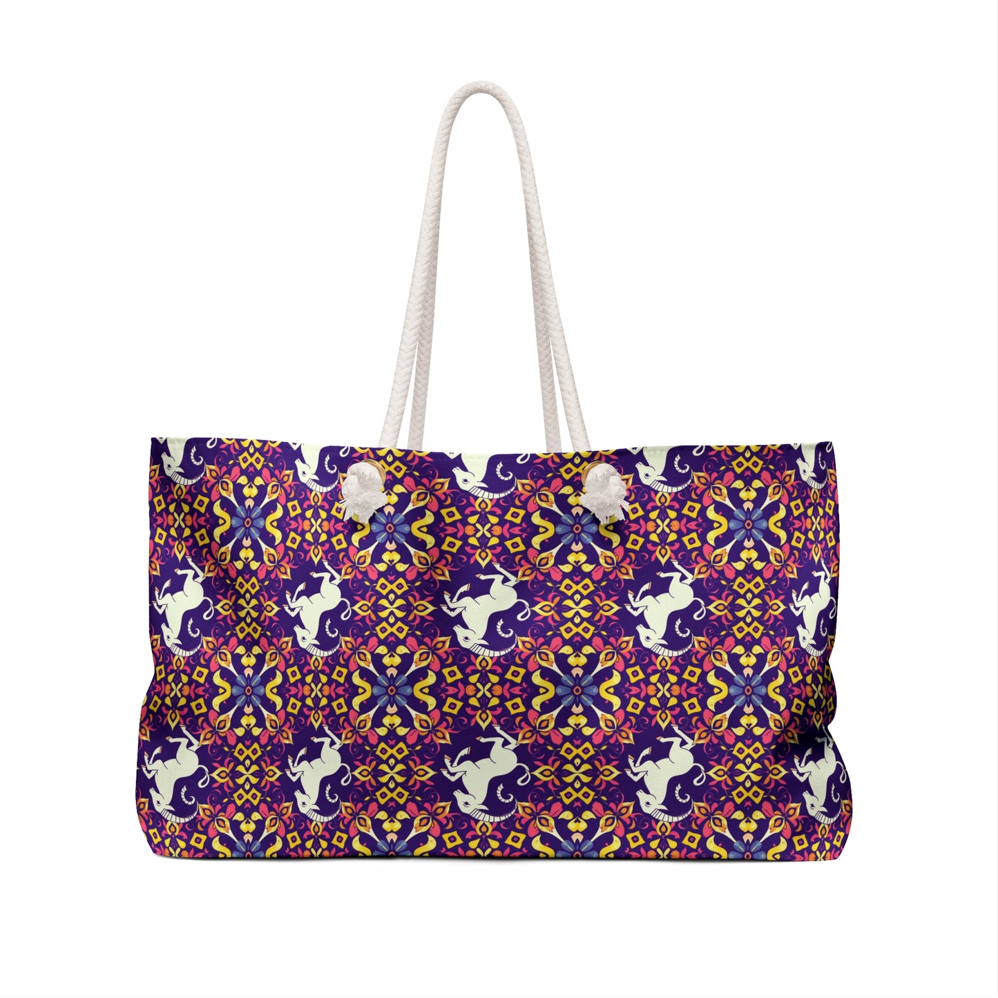Weekender Bag, Capricorn, Zodiac, Flower Pattern