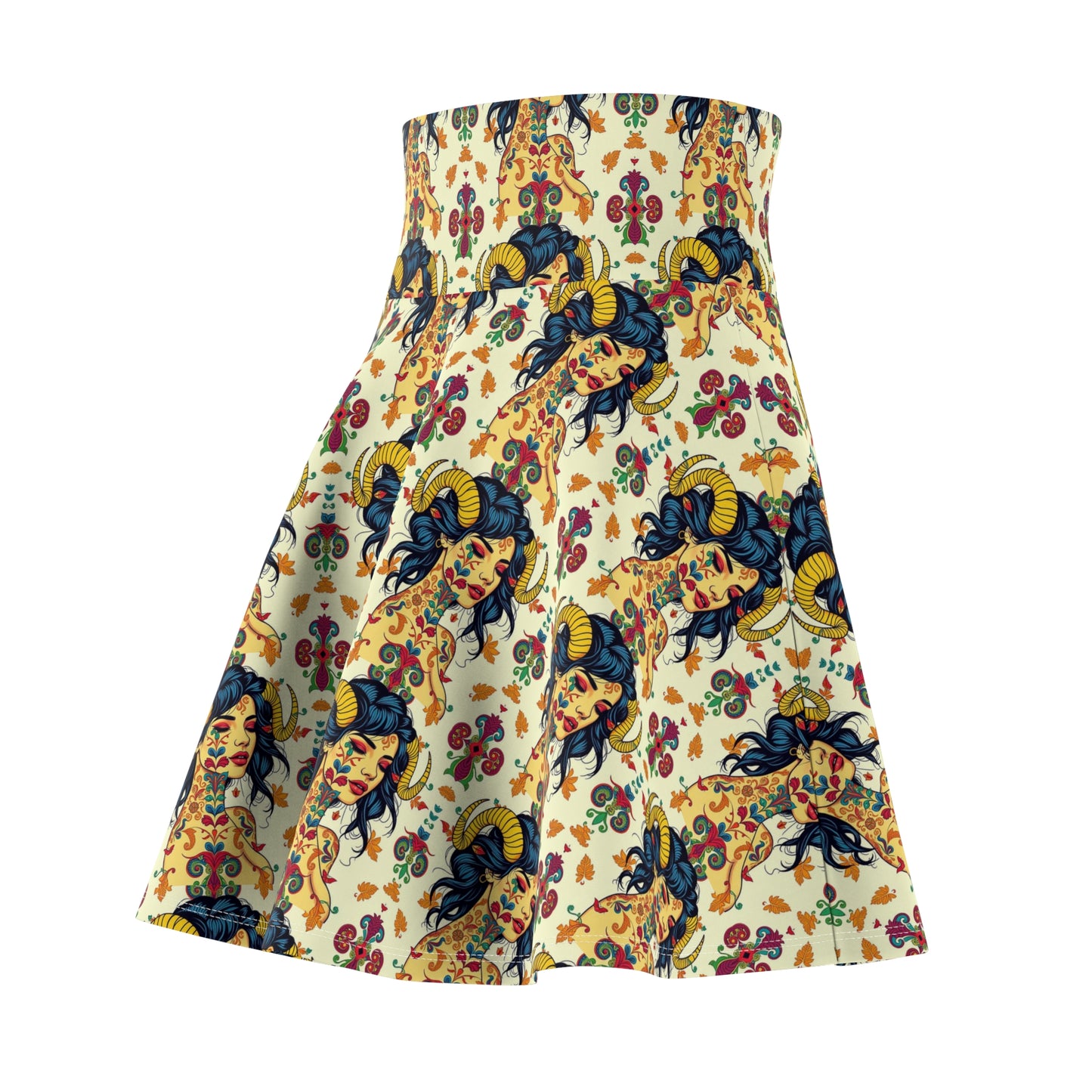 Women's Skater Skirt, (AOP), Taurus, Zodiac v2, Sexy Pattern