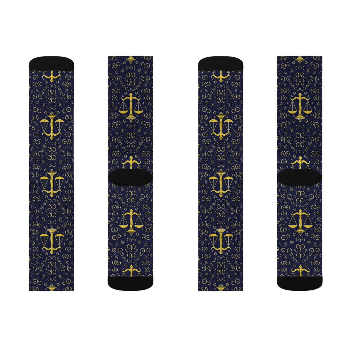 Sublimation Socks, Libra, Zodiac, Pattern