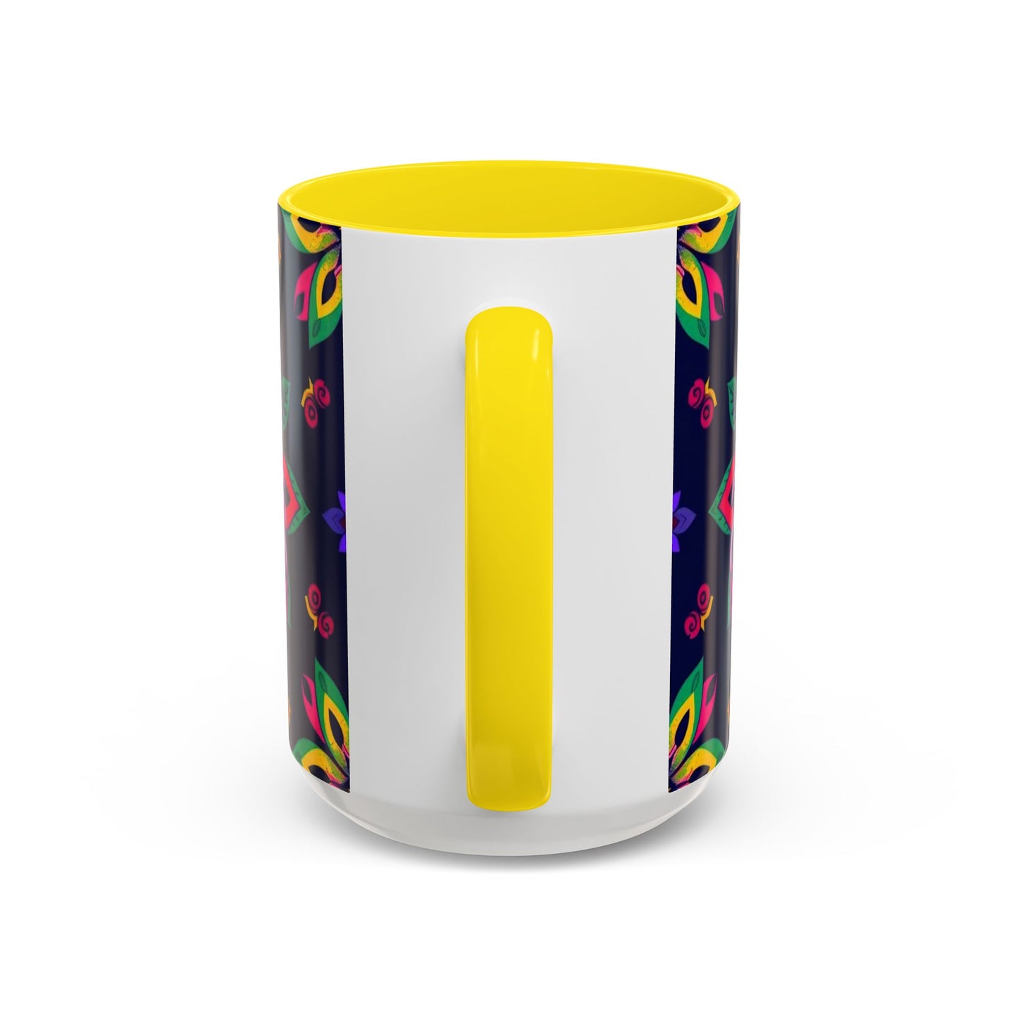 Accent Coffee Mug, Scorpio, Zodiac v4. Flower Pattern, (11, 15oz)