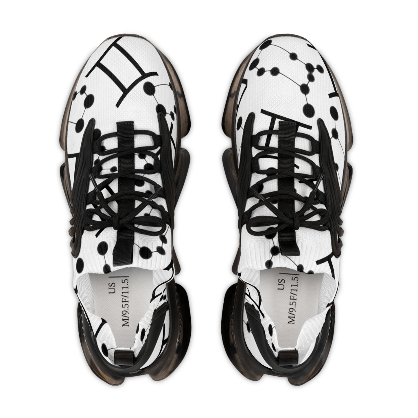 Men's Mesh Sneakers, Gemini Zodiac Sign, all over print