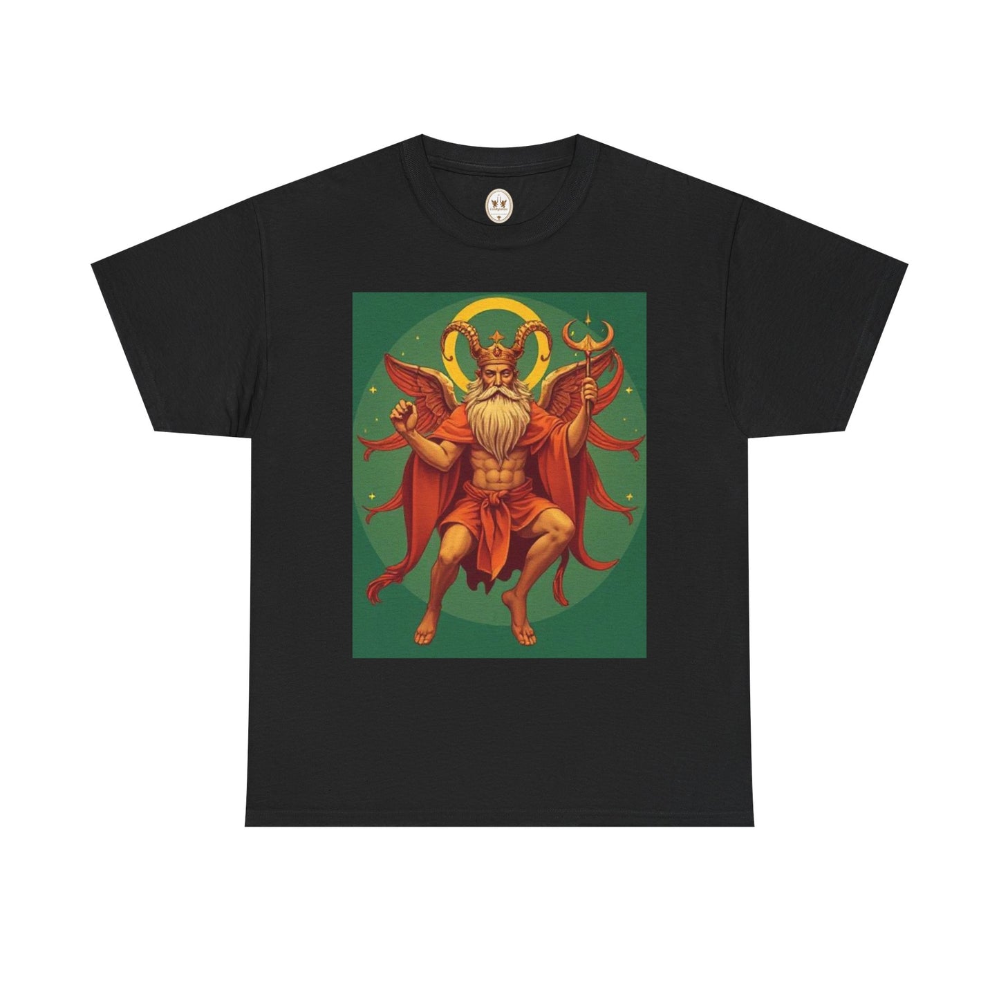 Unisex Heavy Cotton T-Shirt, Aries God 1v, Zodiac Design