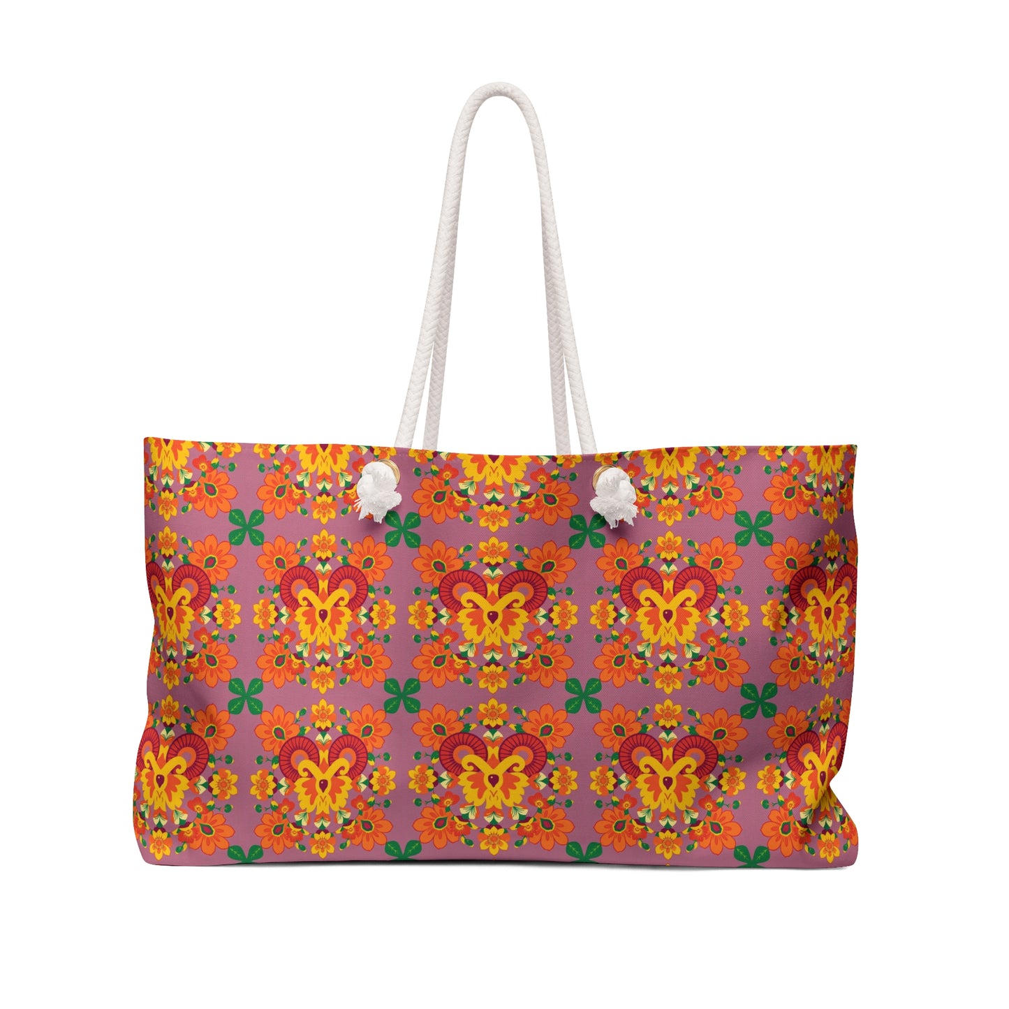 Weekender Bag, Aries, Zodiac v2, Flower Pattern