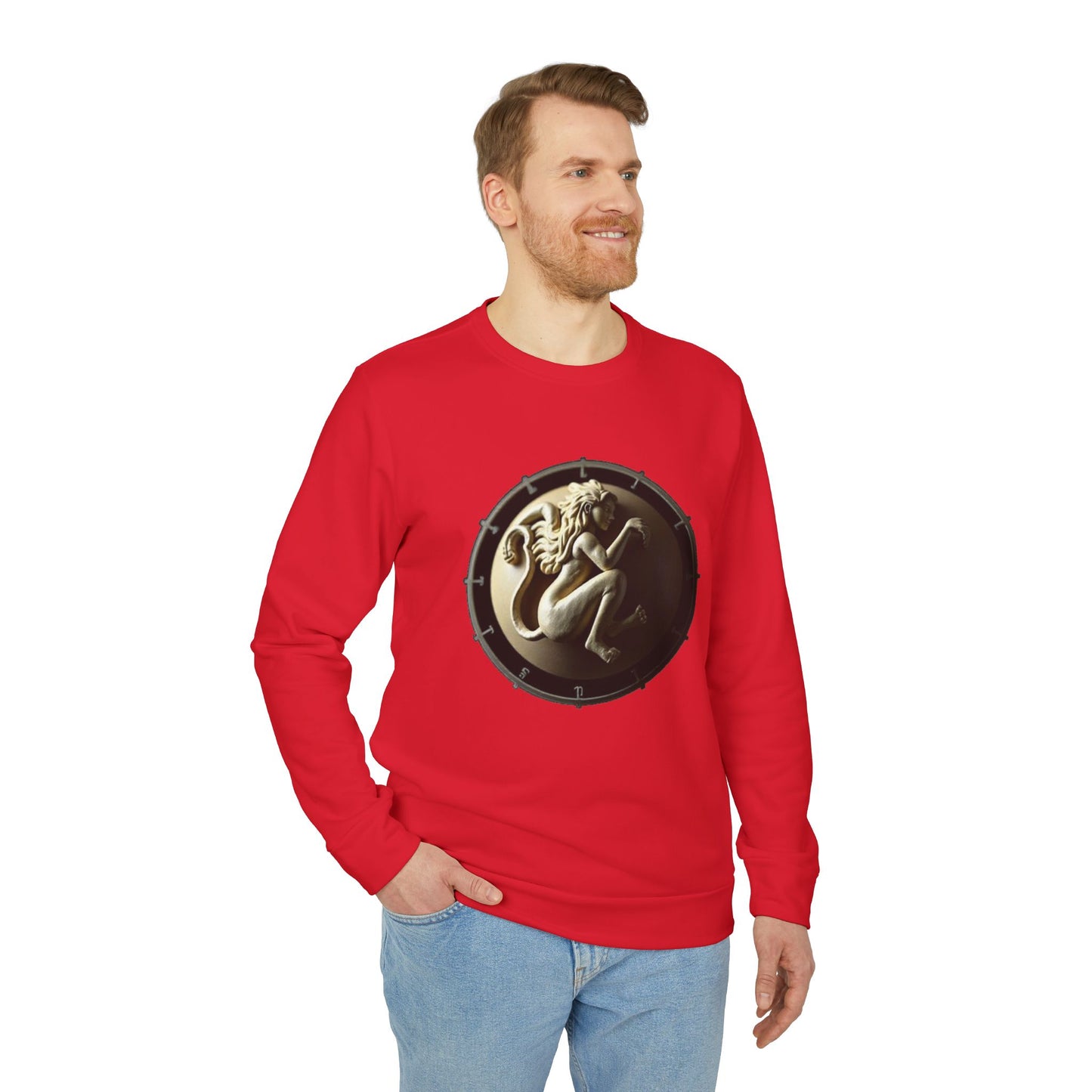 Adidas, Unisex Fleece Crewneck Sweatshirt, Virgo, Space Symbol, Zodiac