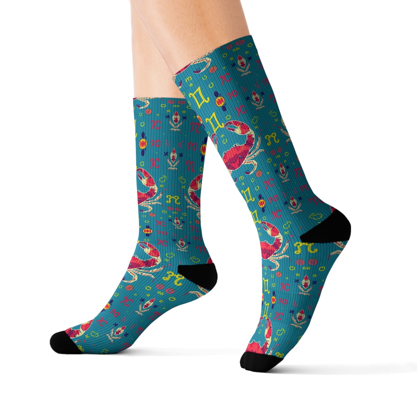 Sublimation Socks, Cancer, Zodiac v2, Pattern
