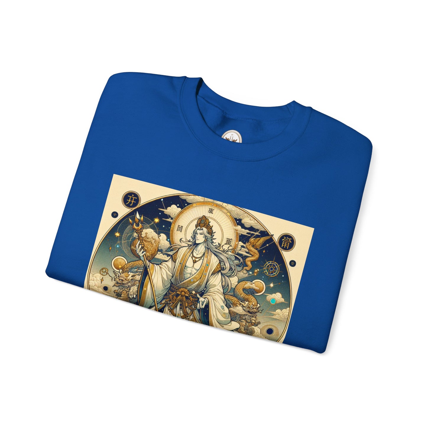 Unisex Heavy Blend™ Crewneck Sweatshirt, Anime Capricorn God, Zodiac Design