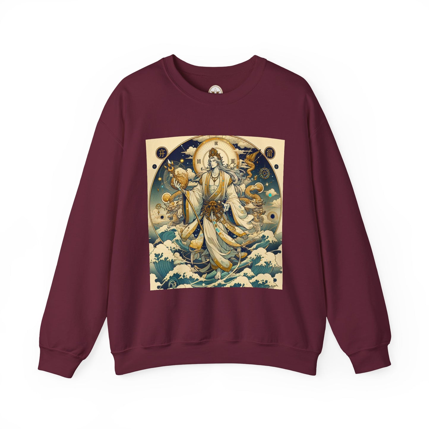 Unisex Heavy Blend™ Crewneck Sweatshirt, Anime Capricorn God, Zodiac Design