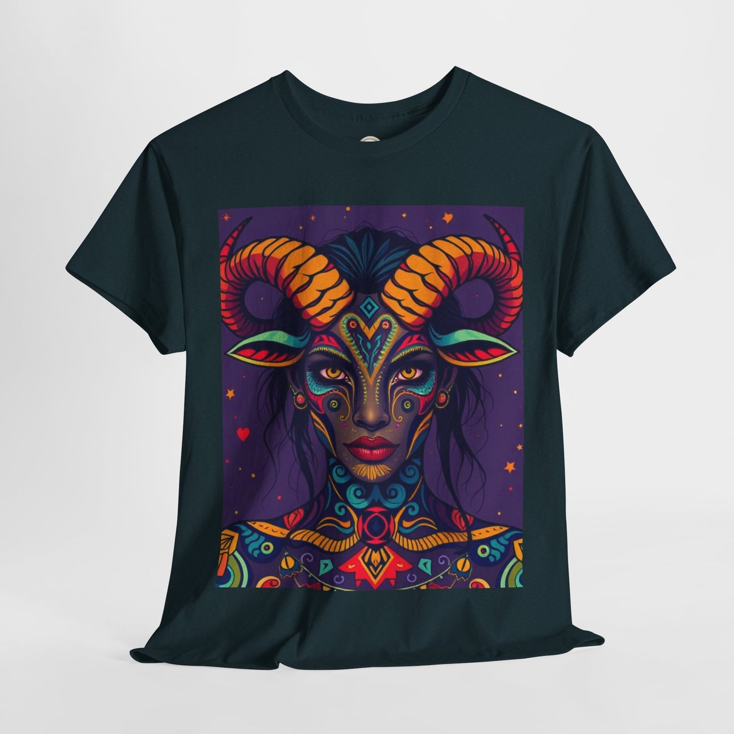 Unisex Heavy Cotton T-Shirt, Taurus, Zodiac v3, Sexy Art