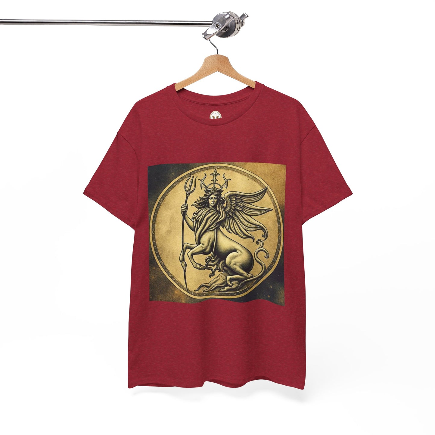 Unisex Heavy Cotton T-Shirt, Angel Animal, Virgo Zodiac Design