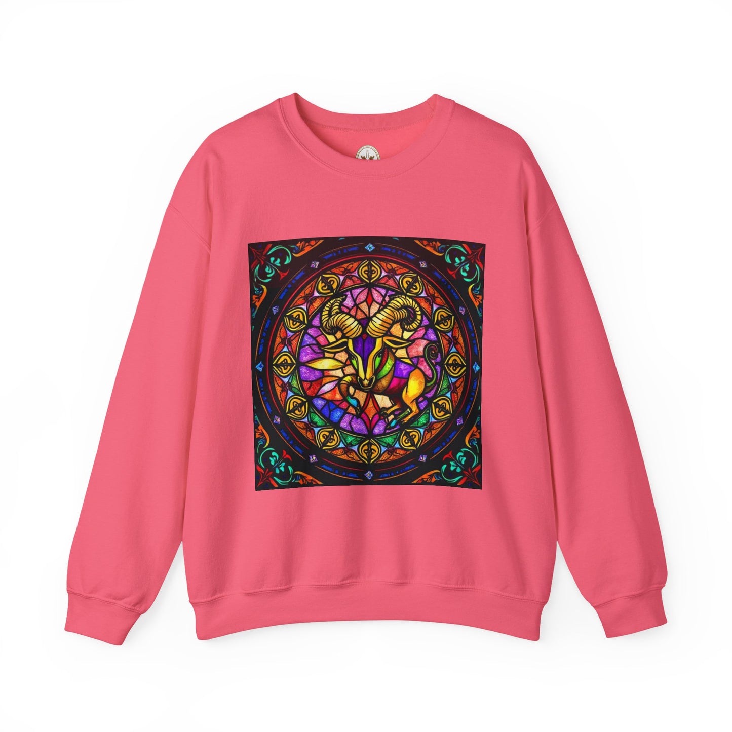 Unisex Heavy Blend™ Crewneck Sweatshirt, Glass 1, Taurus Zodiac Design