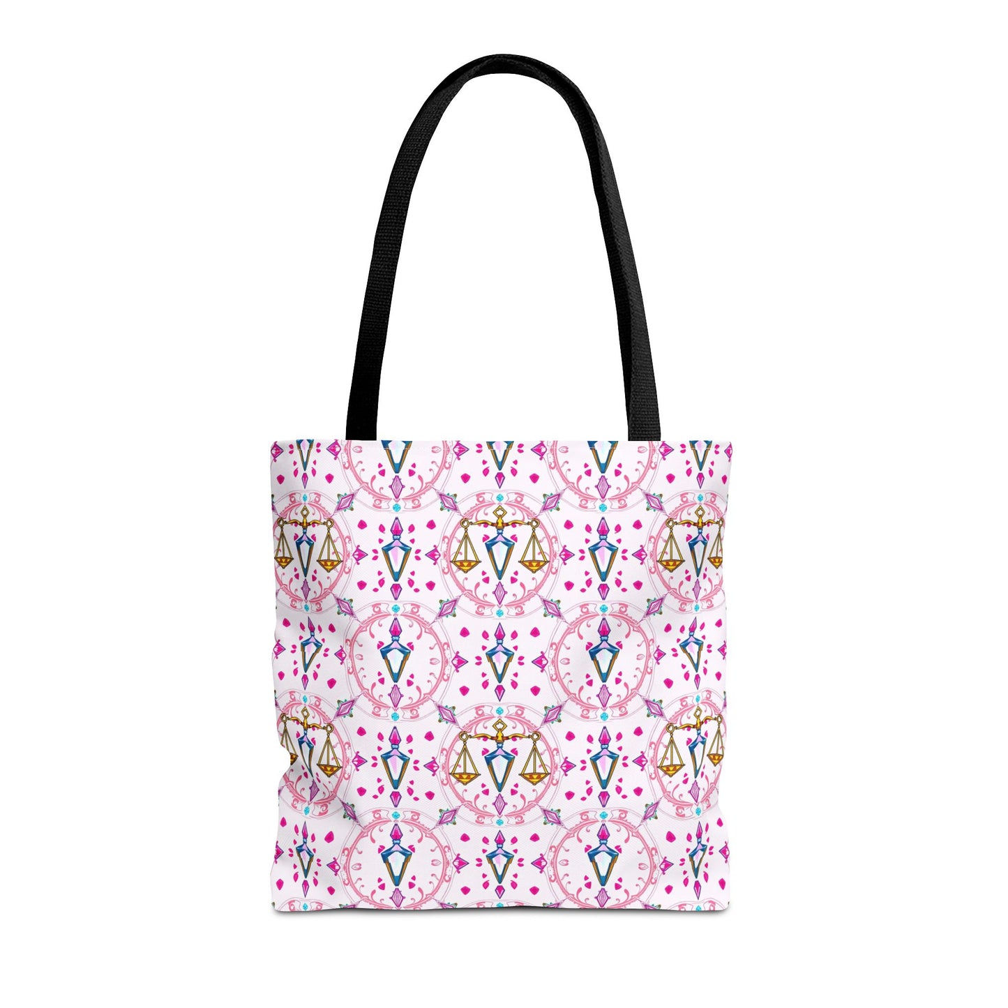 Tote Bag (AOP), Libra, Zodiac, Jewel Pattern